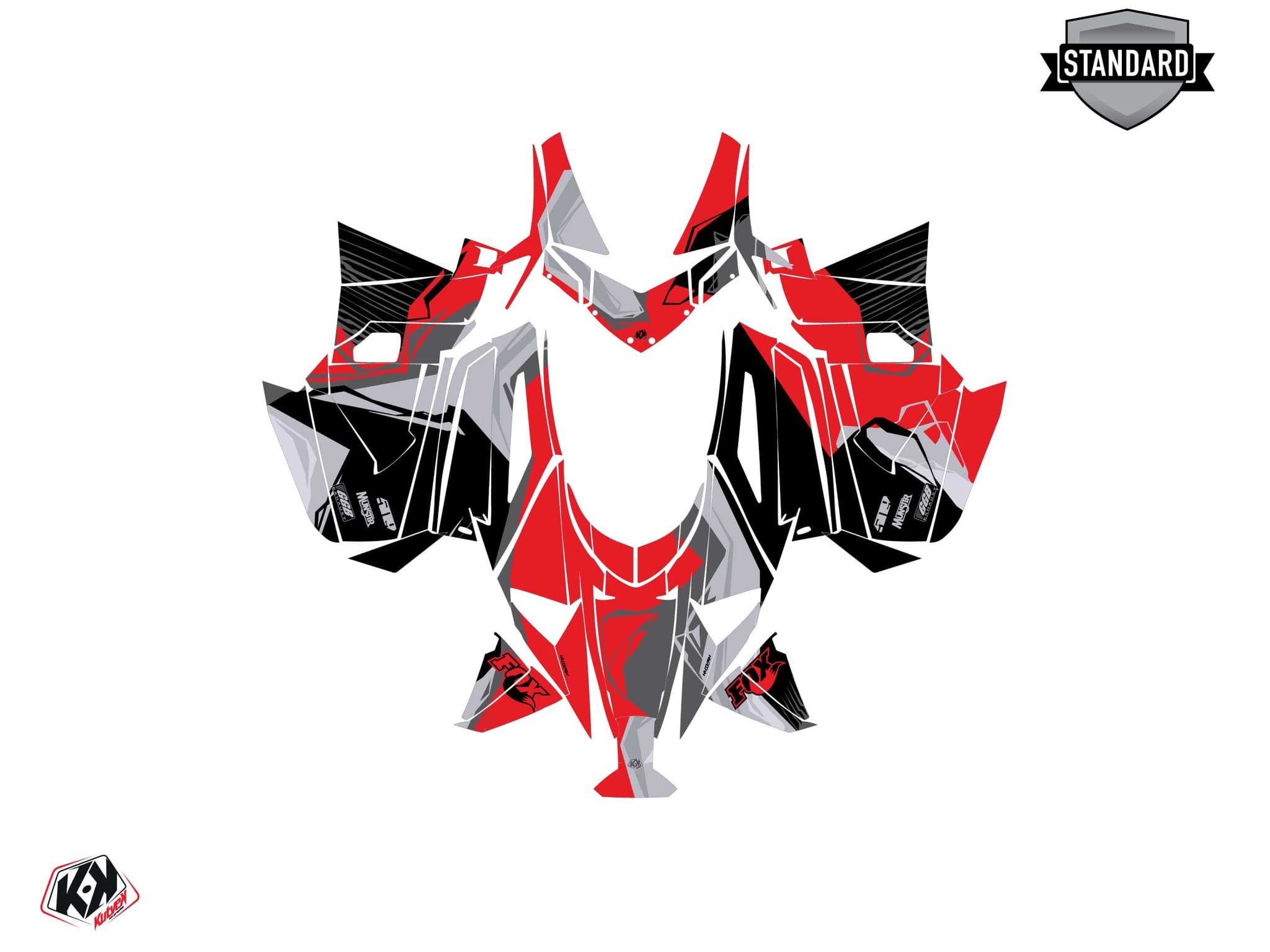 Kit graphique Motoneige ARCTIC CAT NORSEMAN X 8000 KLIFF Rouge | Arctic Cat | Kutvek - View 2