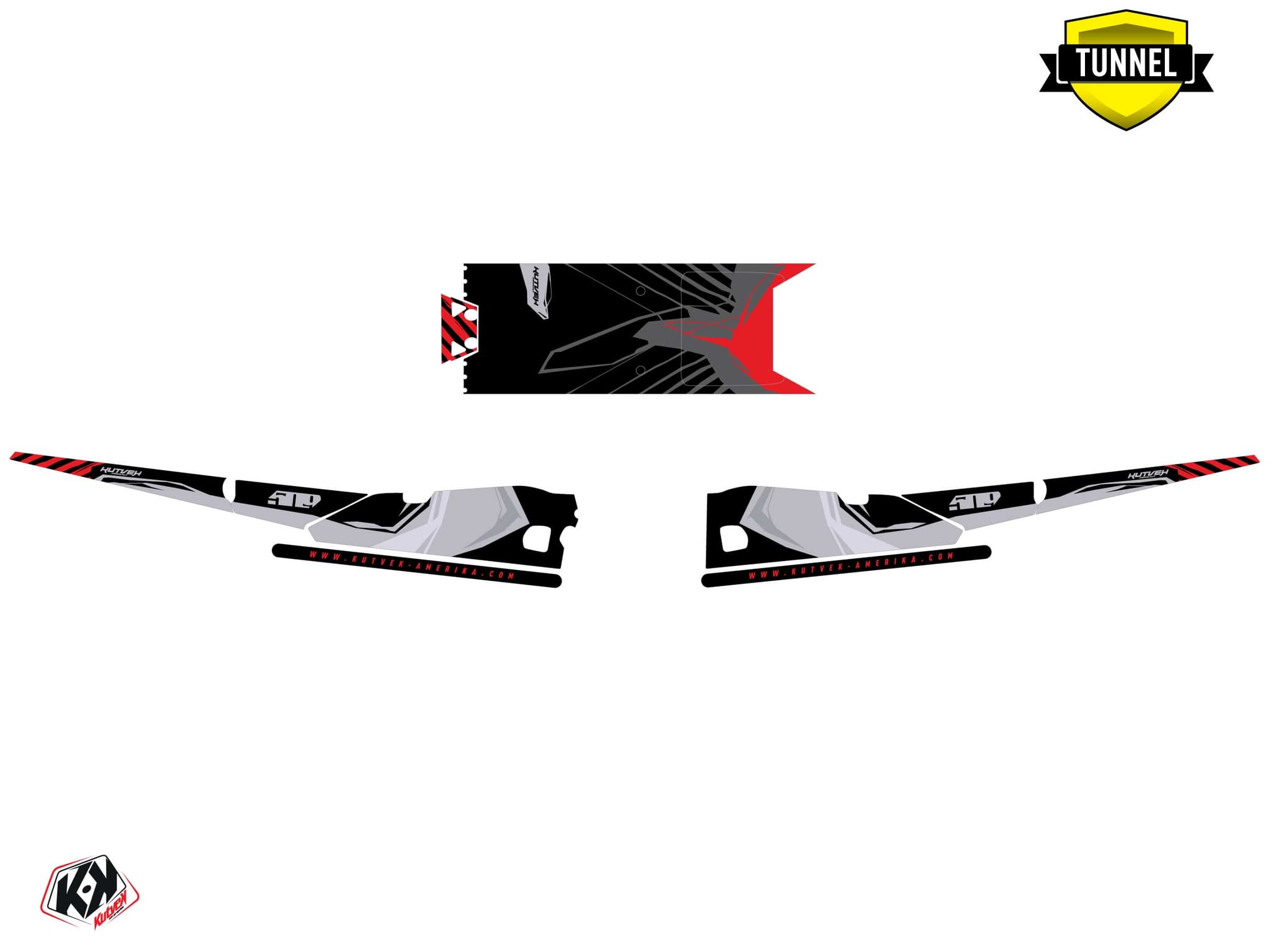Kit graphique Motoneige ARCTIC CAT NORSEMAN X 8000 KLIFF Rouge | Arctic Cat | Kutvek - View 5