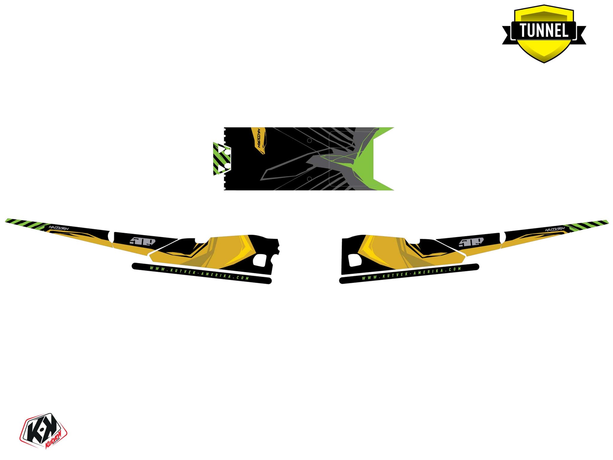 Kit graphique Motoneige ARCTIC CAT CROSSFIRE KLIFF Vert | Arctic Cat | Kutvek - View 5