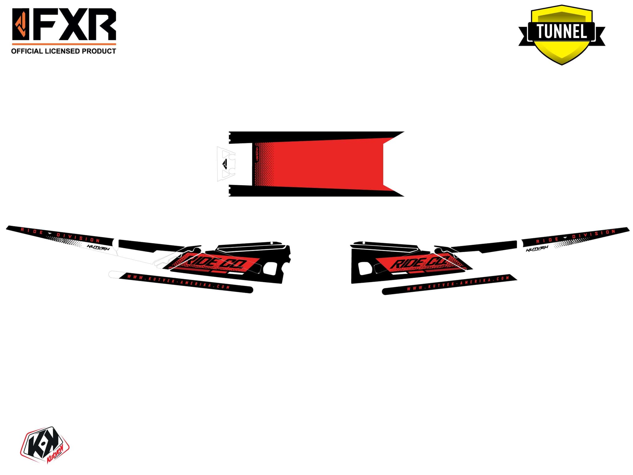 Kit graphique Motoneige ARCTIC CAT CROSSFIRE SKAL Rouge-Blanc | Arctic Cat | Kutvek - View 5