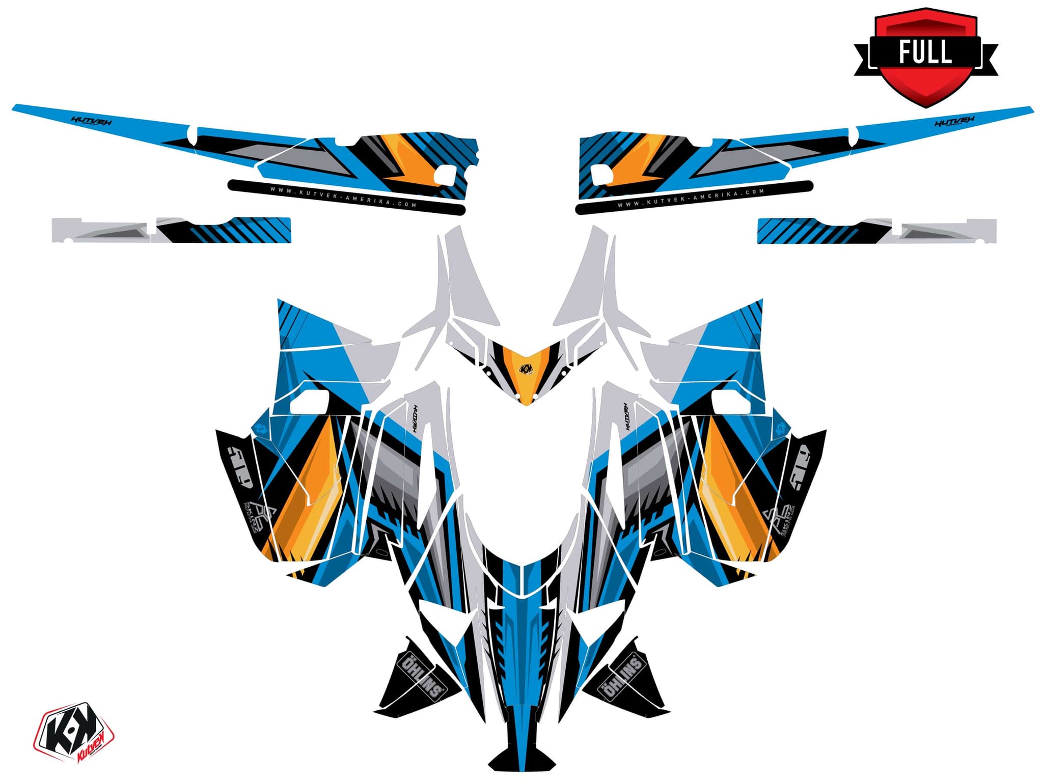 Kit graphique Motoneige ARCTIC CAT NORSEMAN X 8000 SQUADRON Bleu | Arctic Cat | Kutvek - View 3