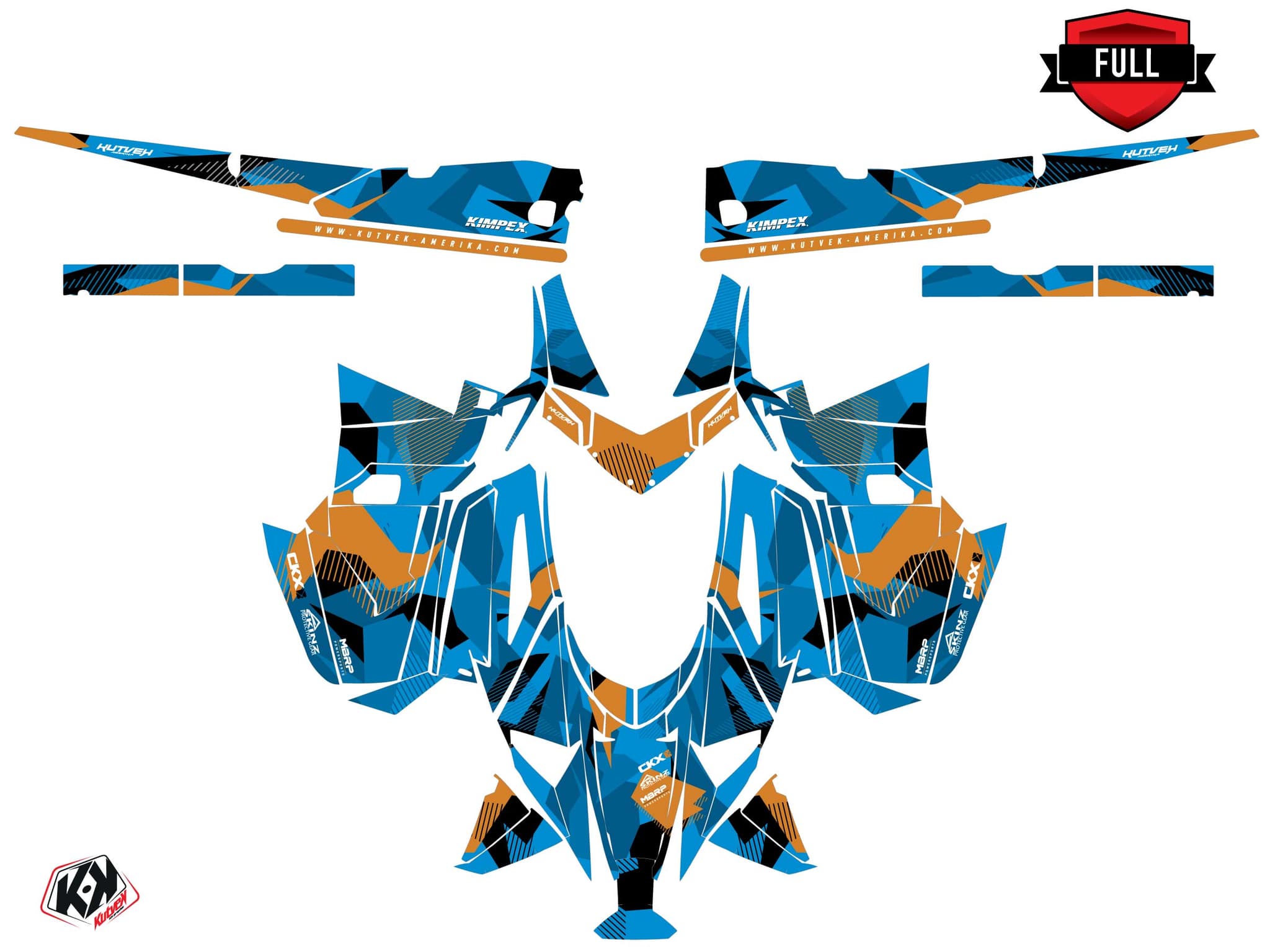 Kit graphique Motoneige ARCTIC CAT NORSEMAN X 8000 UNIT Bleu | Arctic Cat | Kutvek - View 3
