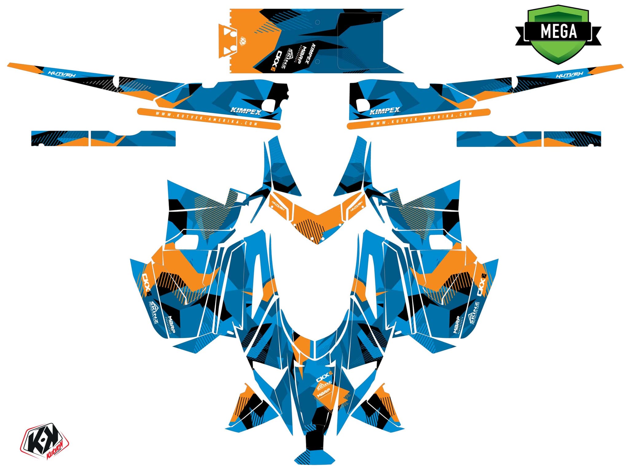 Kit graphique Motoneige ARCTIC CAT NORSEMAN X 8000 UNIT Bleu | Arctic Cat | Kutvek - View 4