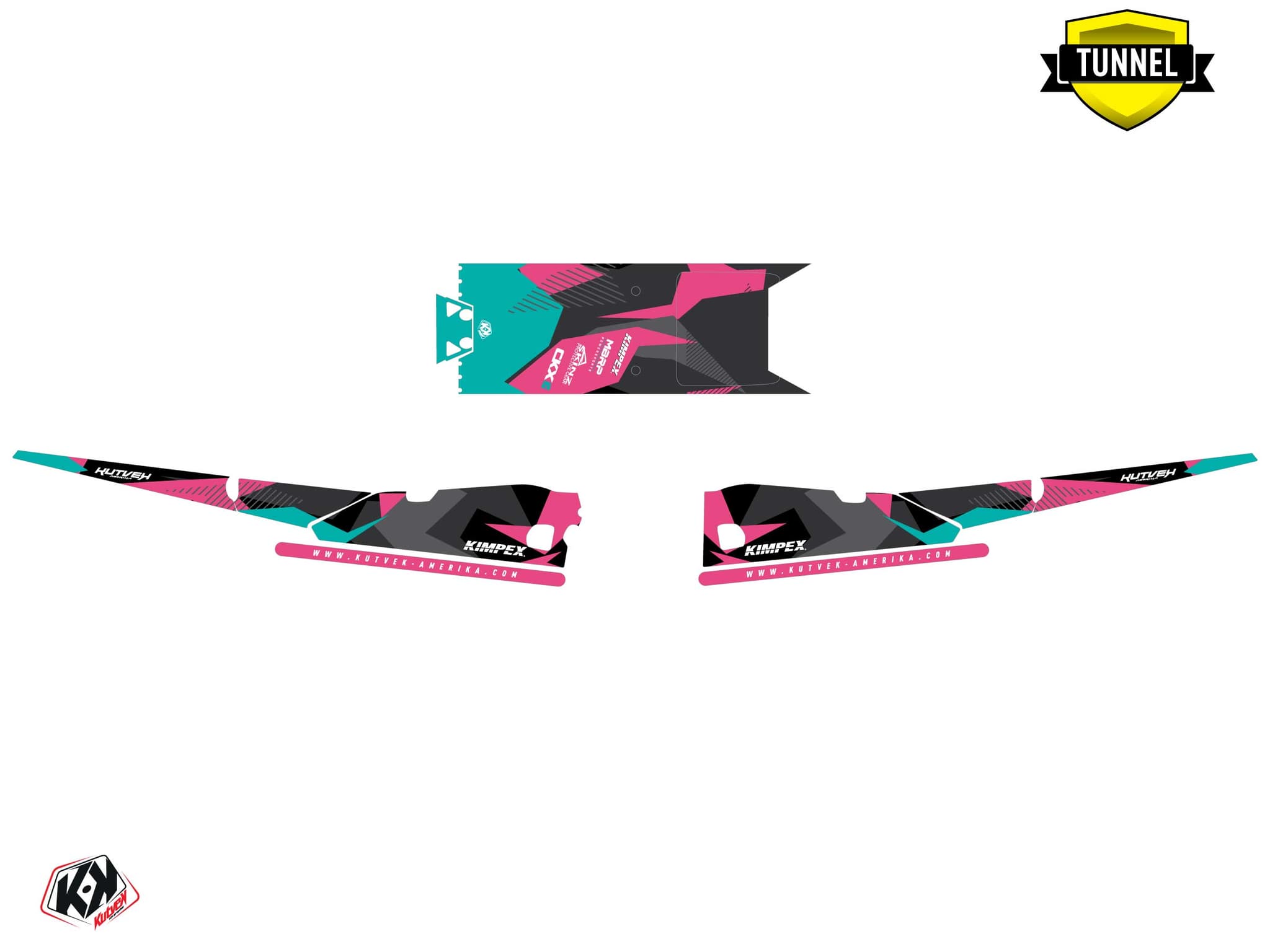 Kit graphique Motoneige ARCTIC CAT NORSEMAN X 8000 UNIT Rose | Arctic Cat | Kutvek - View 5