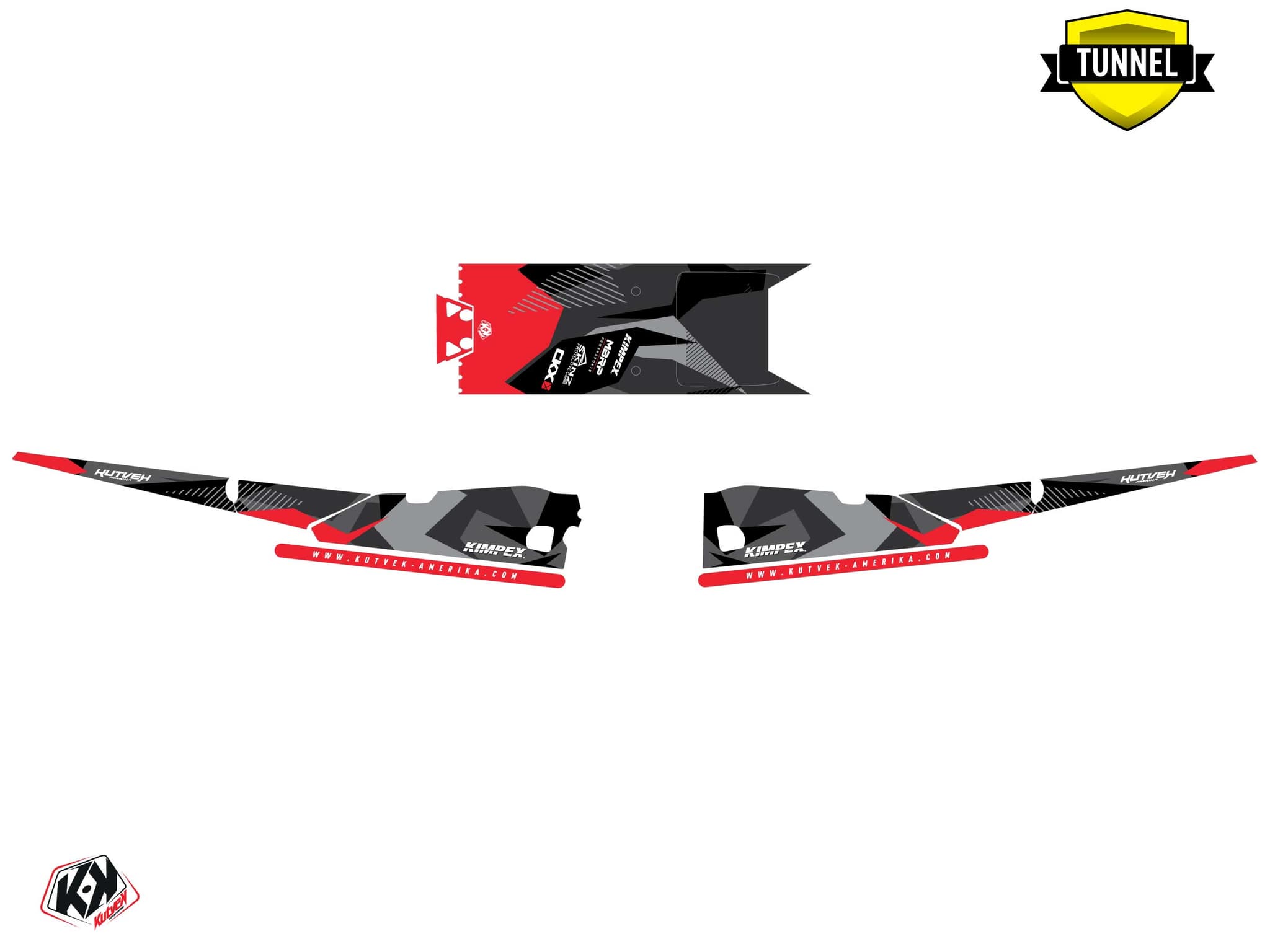 Kit graphique Motoneige ARCTIC CAT CROSSFIRE UNIT Rouge | Arctic Cat | Kutvek - View 5