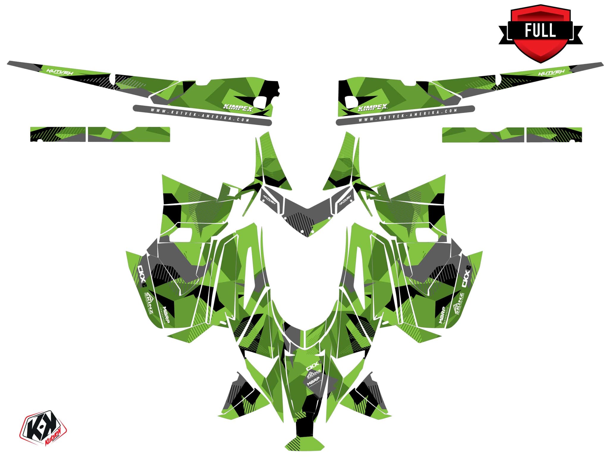 Kit graphique Motoneige ARCTIC CAT NORSEMAN X 8000 UNIT Vert | Arctic Cat | Kutvek - View 3