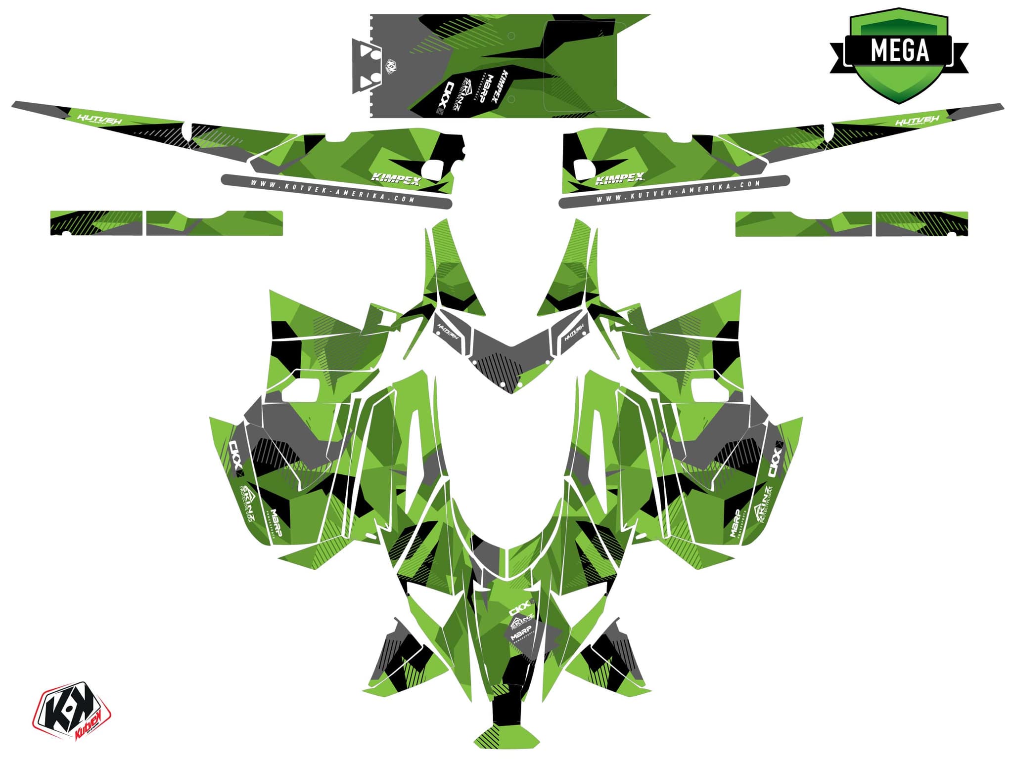 Kit graphique Motoneige ARCTIC CAT NORSEMAN X 8000 UNIT Vert | Arctic Cat | Kutvek - View 4