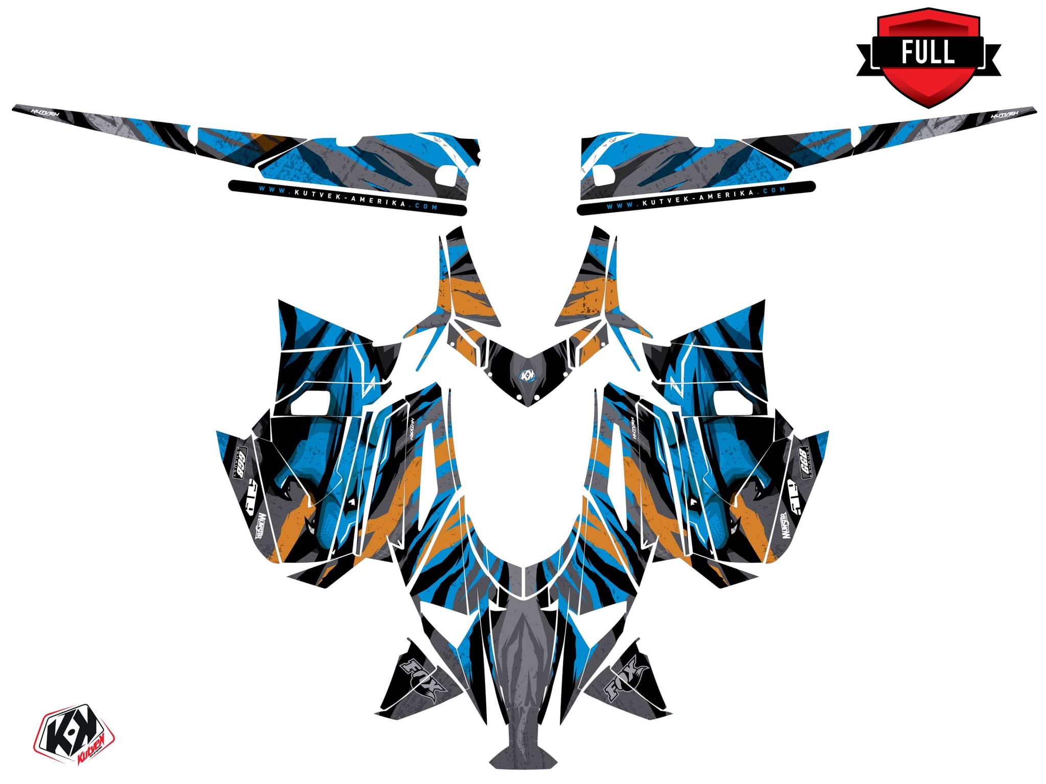 Kit graphique Motoneige ARCTIC CAT NORSEMAN X 8000 INSTINCT Bleu | Arctic Cat | Kutvek - View 3