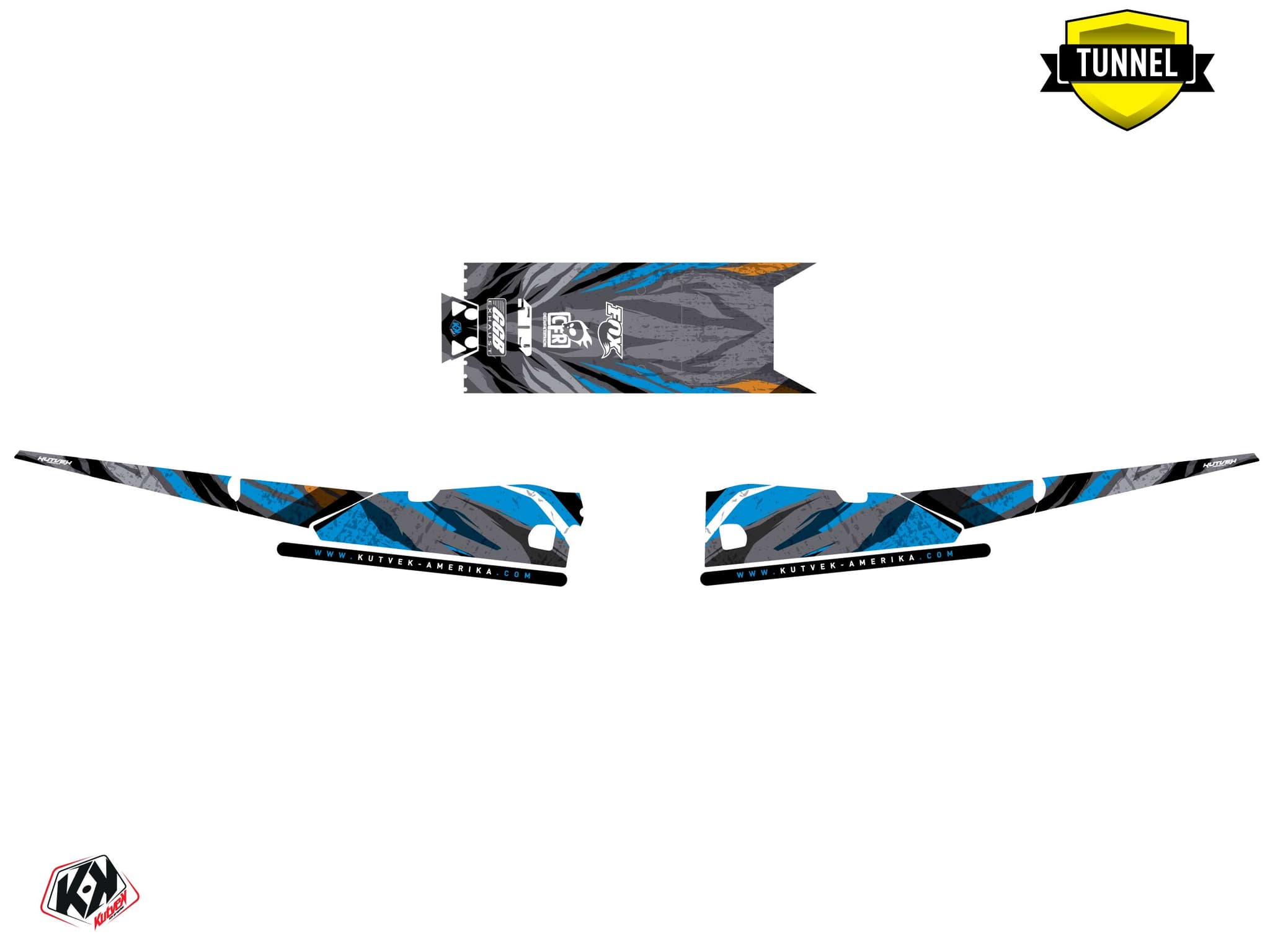 Kit graphique Motoneige ARCTIC CAT NORSEMAN X 8000 INSTINCT Bleu | Arctic Cat | Kutvek - View 5