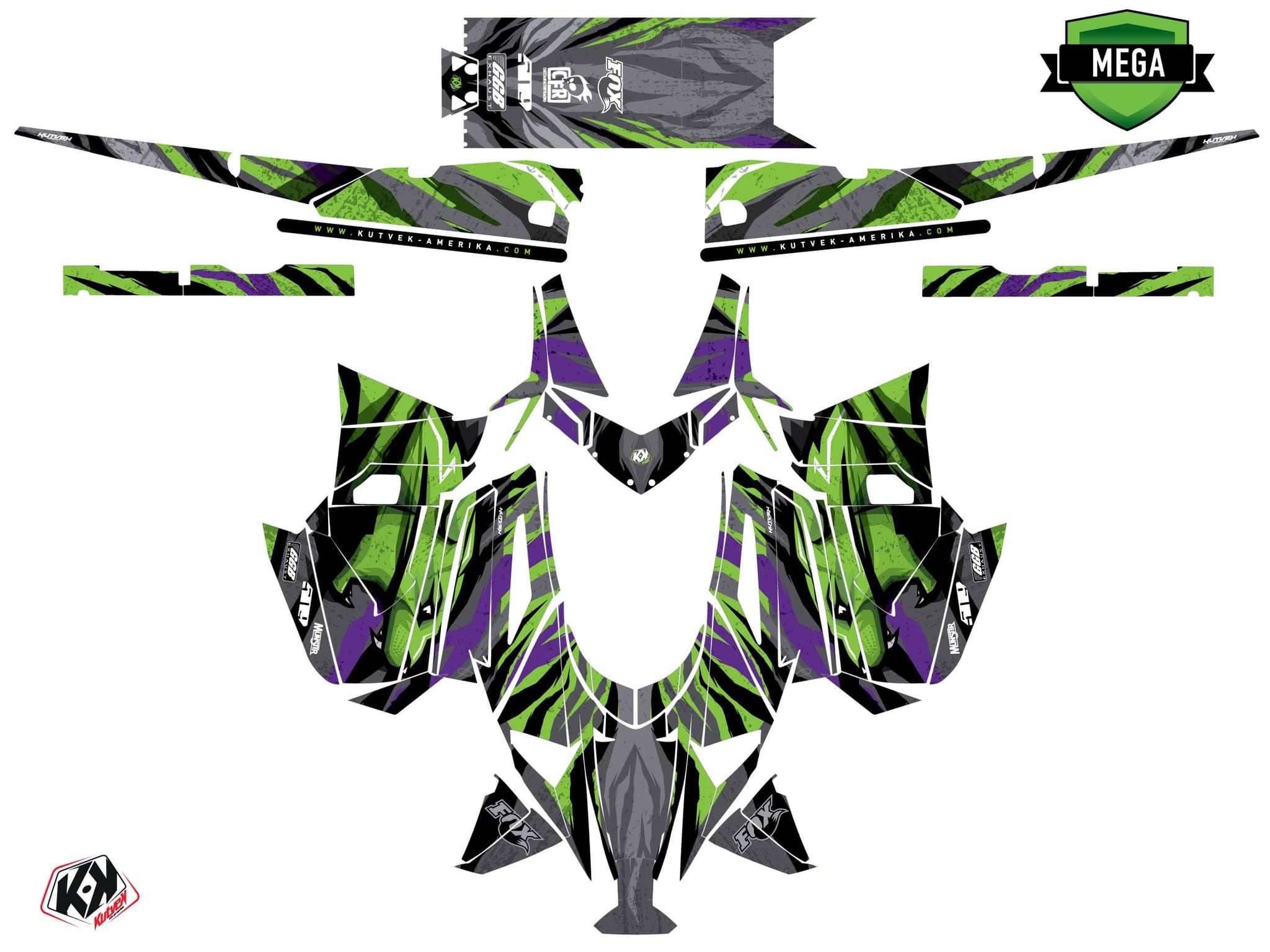 Kit graphique Motoneige ARCTIC CAT NORSEMAN X 8000 INSTINCT Mauve | Arctic Cat | Kutvek - View 4