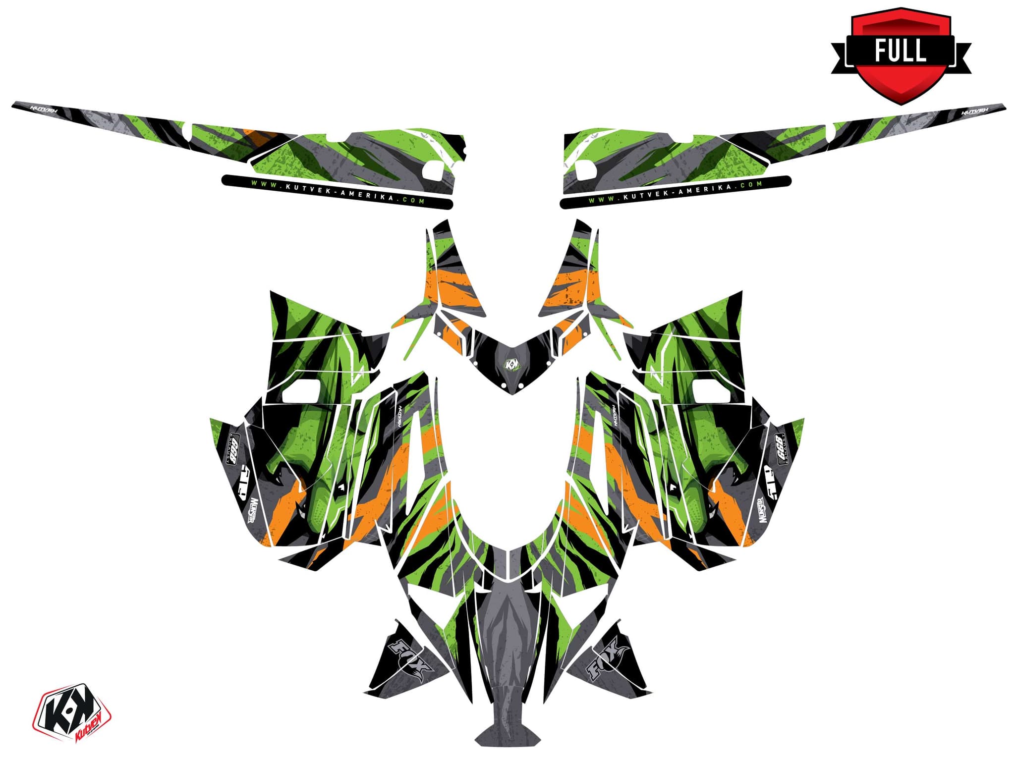 Kit graphique Motoneige ARCTIC CAT NORSEMAN X 8000 INSTINCT Orange | Arctic Cat | Kutvek - View 3