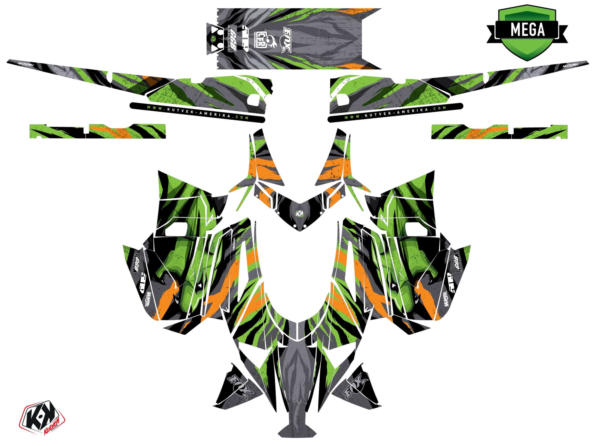 Kit graphique Motoneige ARCTIC CAT NORSEMAN X 8000 INSTINCT Orange | Arctic Cat | Kutvek - View 4