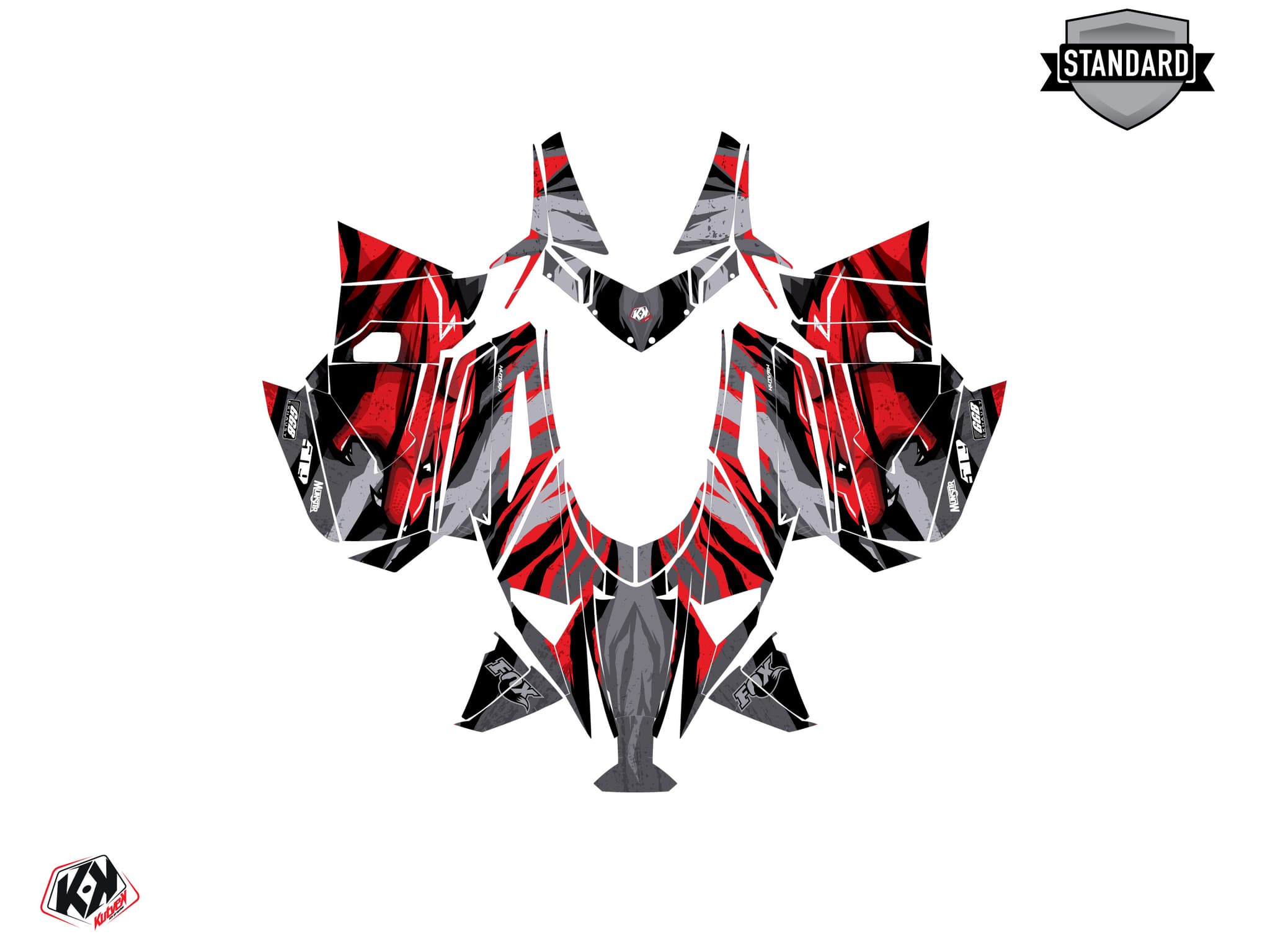 Kit graphique Motoneige ARCTIC CAT NORSEMAN X 8000 INSTINCT Rouge | Arctic Cat | Kutvek - View 2