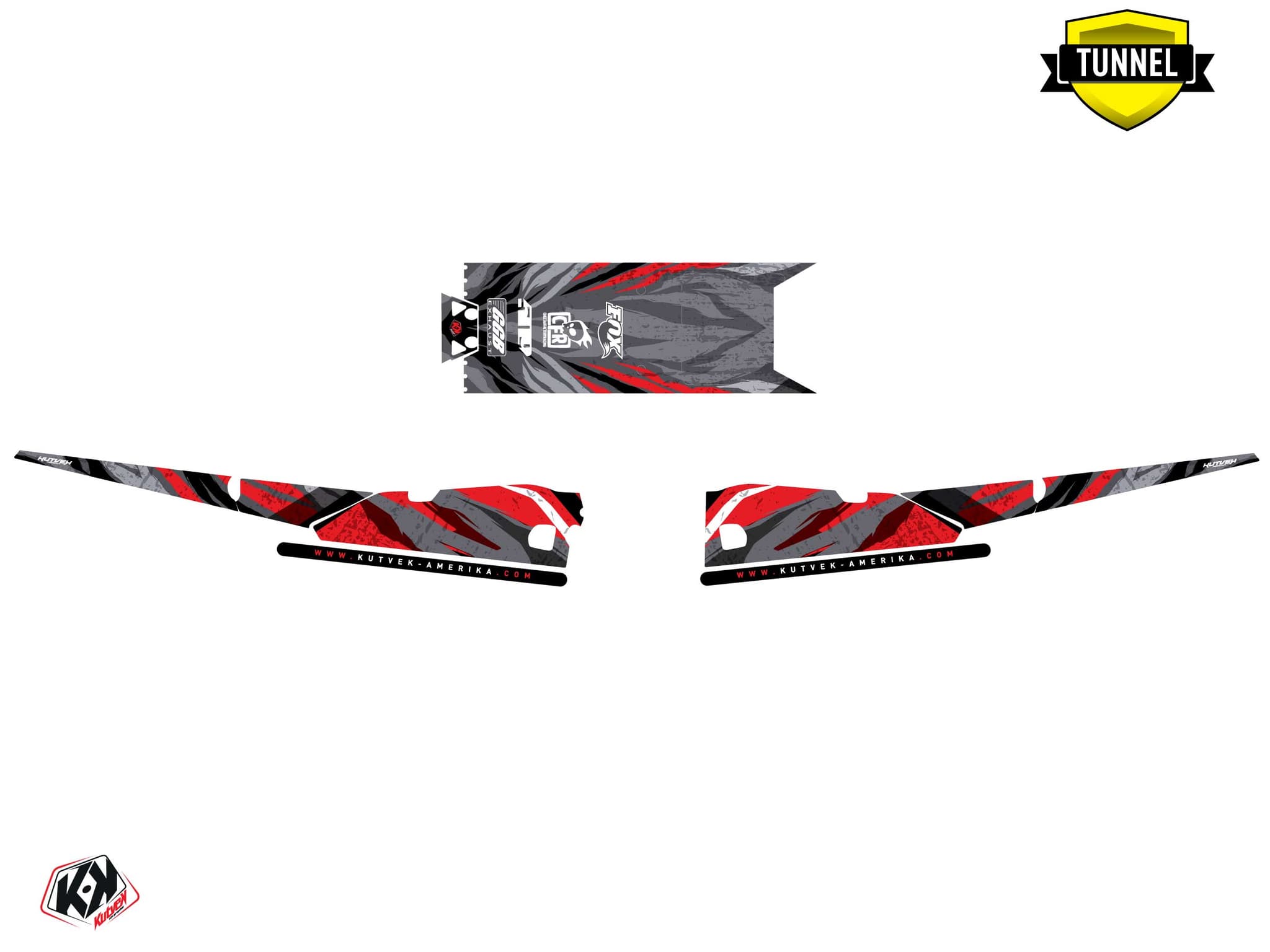 Kit graphique Motoneige ARCTIC CAT NORSEMAN X 8000 INSTINCT Rouge | Arctic Cat | Kutvek - View 5