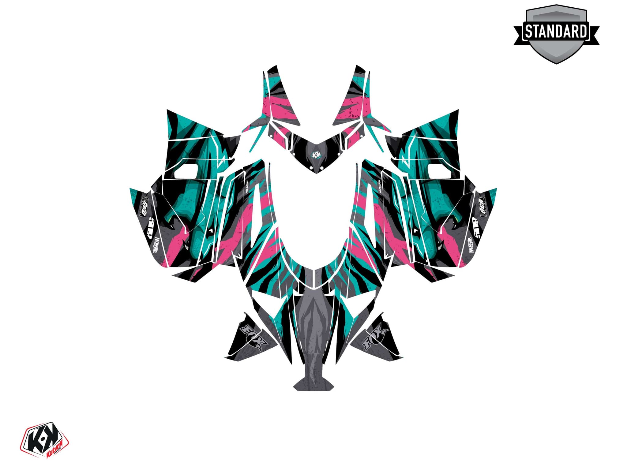 Kit graphique Motoneige ARCTIC CAT NORSEMAN X 8000 INSTINCT Turquoise | Arctic Cat | Kutvek - View 2