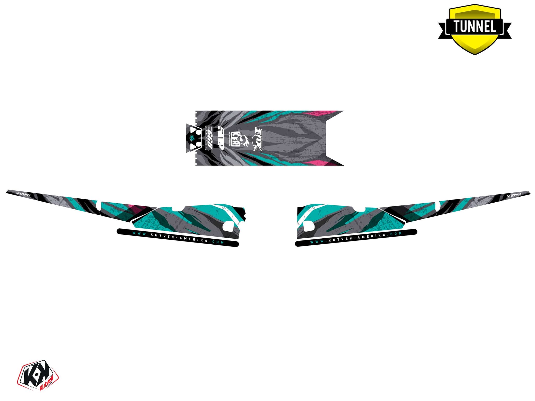 Kit graphique Motoneige ARCTIC CAT NORSEMAN X 8000 INSTINCT Turquoise | Arctic Cat | Kutvek - View 5