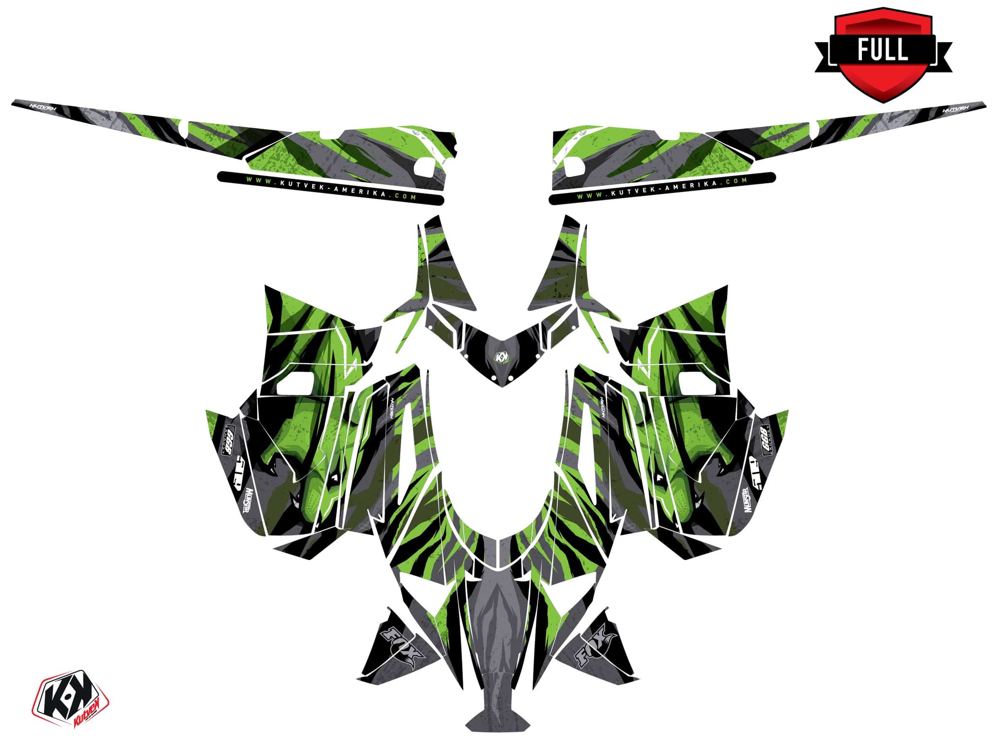 Kit graphique Motoneige ARCTIC CAT NORSEMAN X 8000 INSTINCT Vert | Arctic Cat | Kutvek - View 3