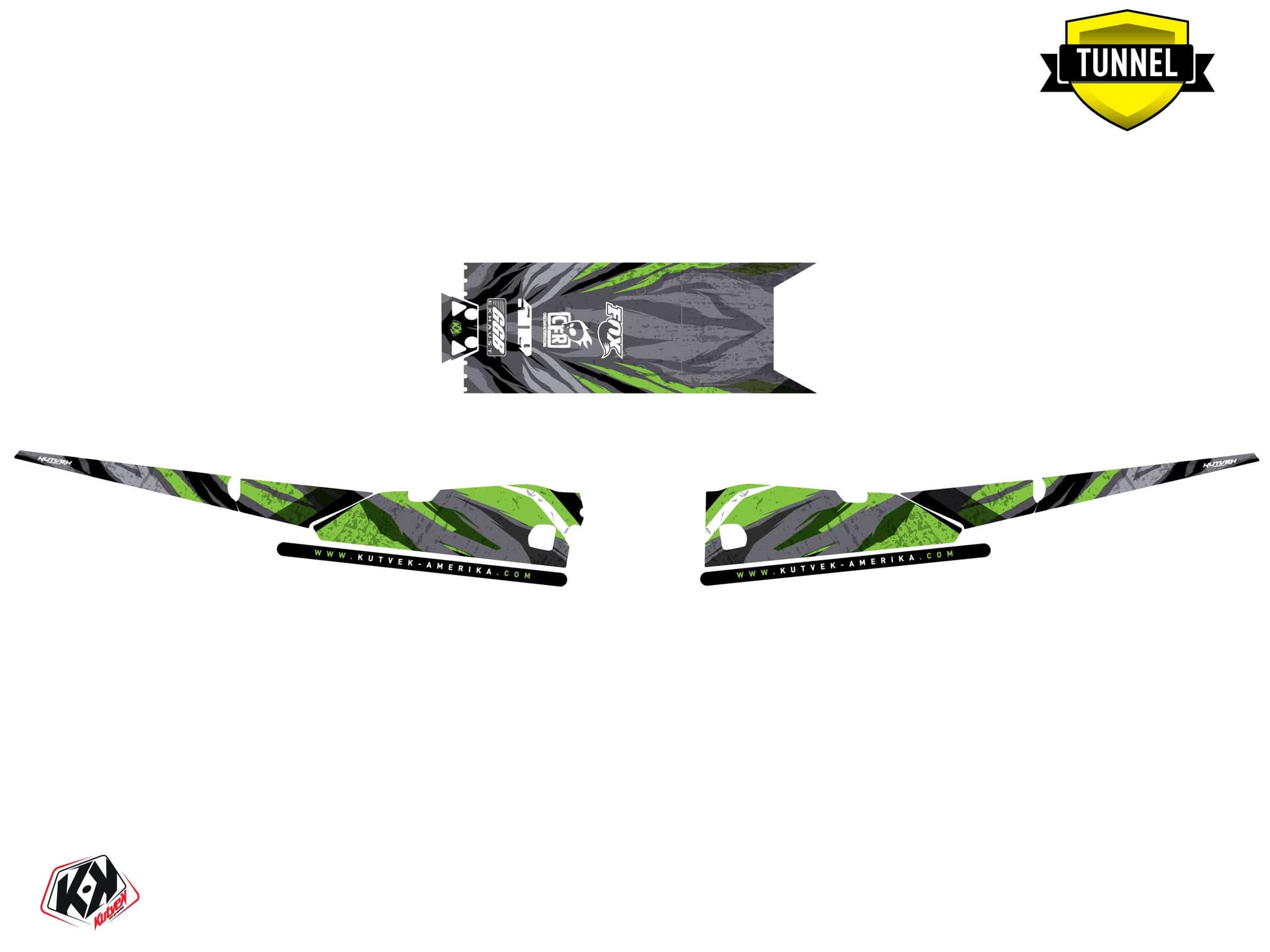 Kit graphique Motoneige ARCTIC CAT NORSEMAN X 8000 INSTINCT Vert | Arctic Cat | Kutvek - View 5