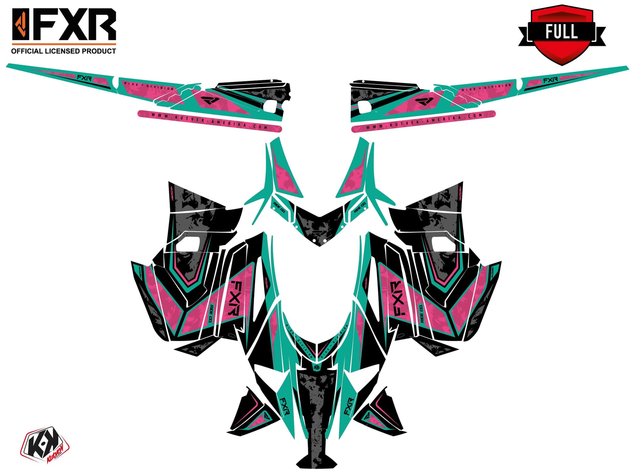 Kit graphique Motoneige ARCTIC CAT NORSEMAN X 8000 LIKENS Rose | Arctic Cat | Kutvek - View 3