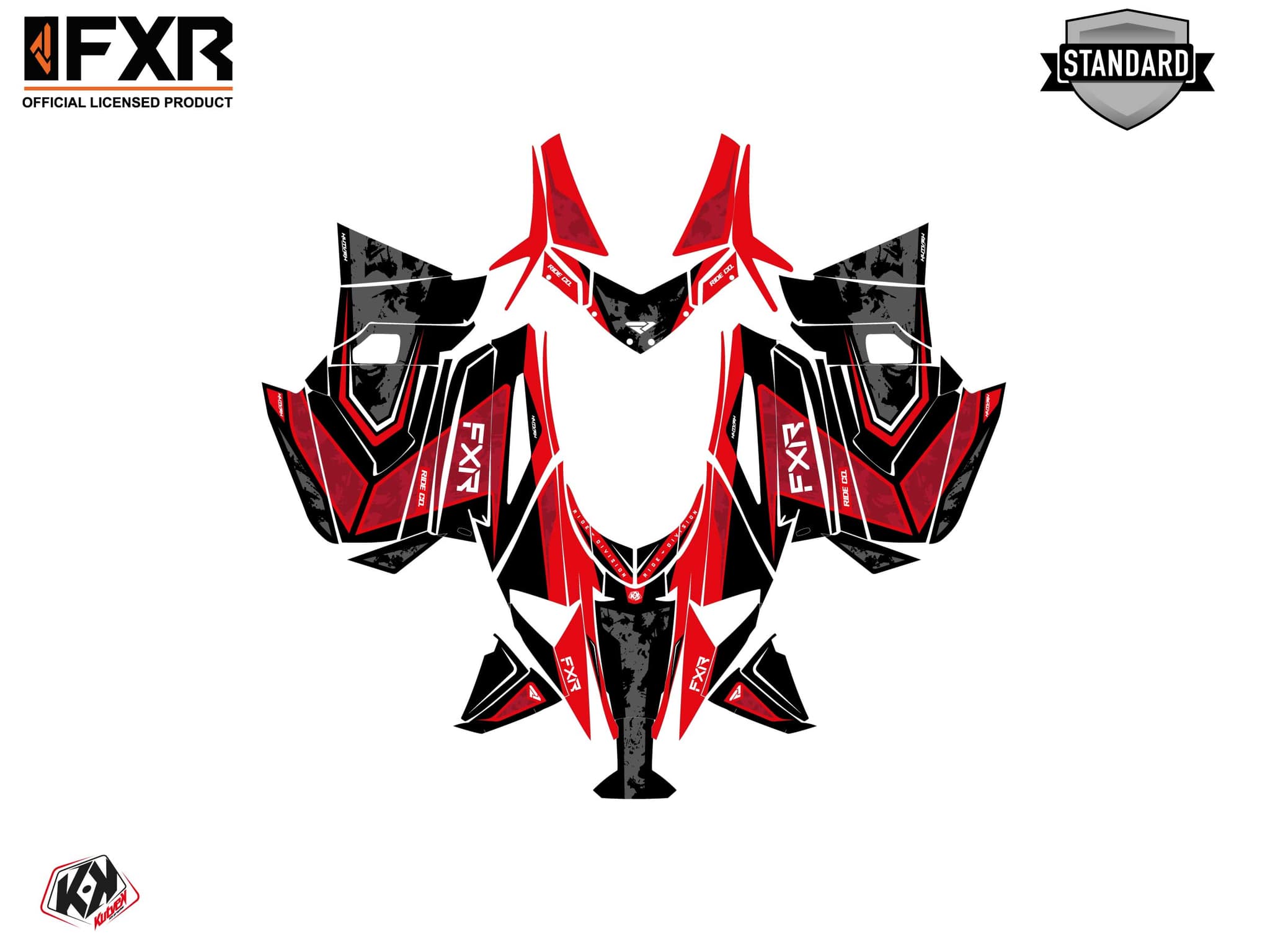 Kit graphique Motoneige ARCTIC CAT NORSEMAN X 8000 LIKENS Rouge | Arctic Cat | Kutvek - View 2