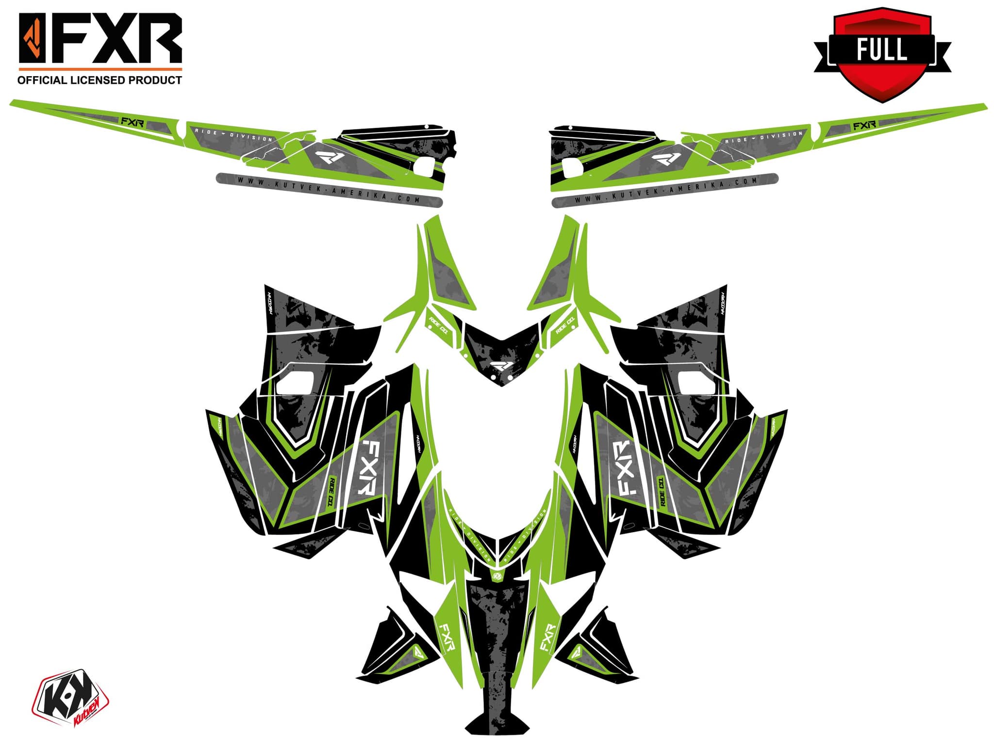 Kit graphique Motoneige ARCTIC CAT NORSEMAN X 8000 LIKENS Vert | Arctic Cat | Kutvek - View 3