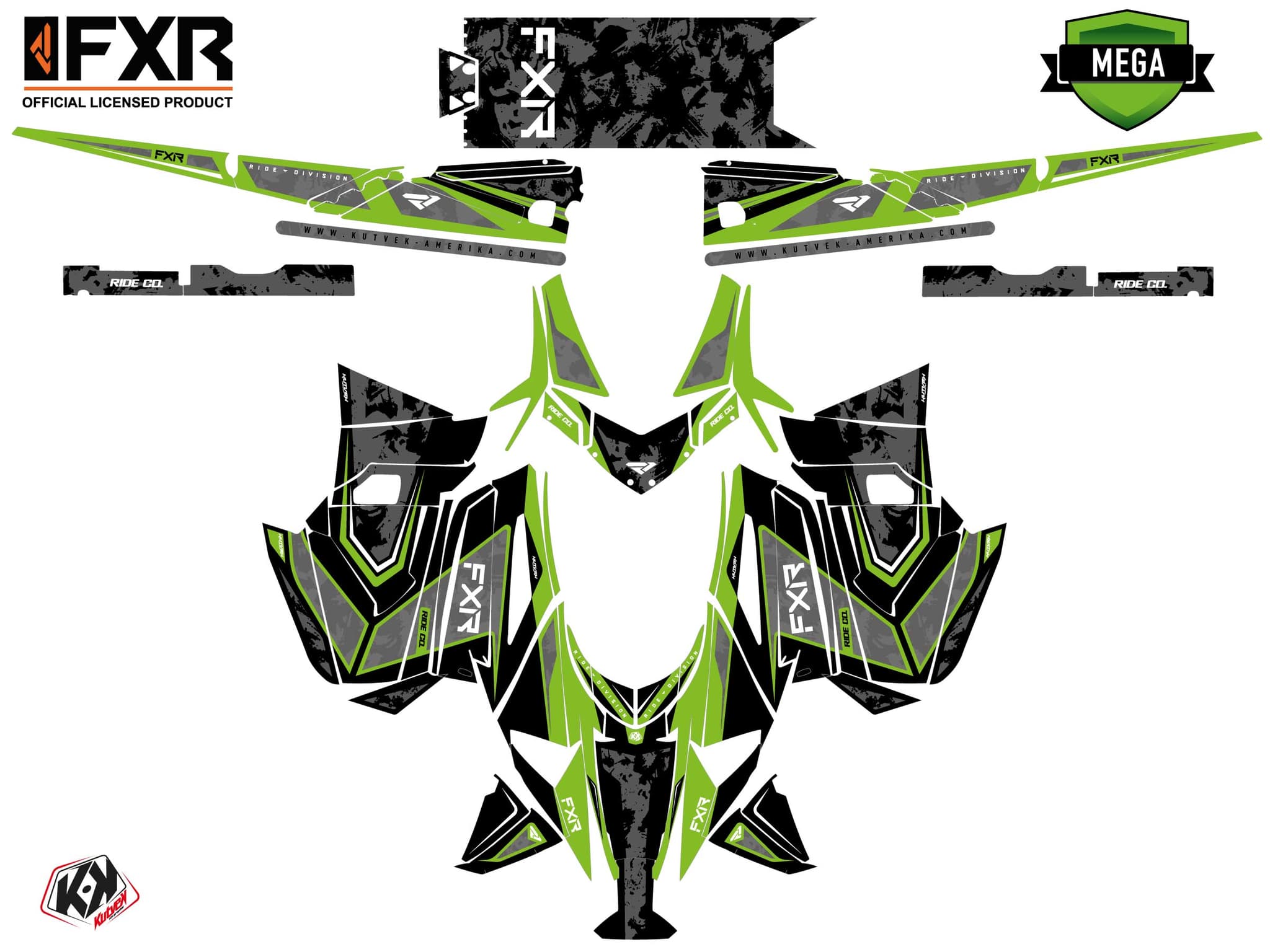 Kit graphique Motoneige ARCTIC CAT NORSEMAN X 8000 LIKENS Vert | Arctic Cat | Kutvek - View 4
