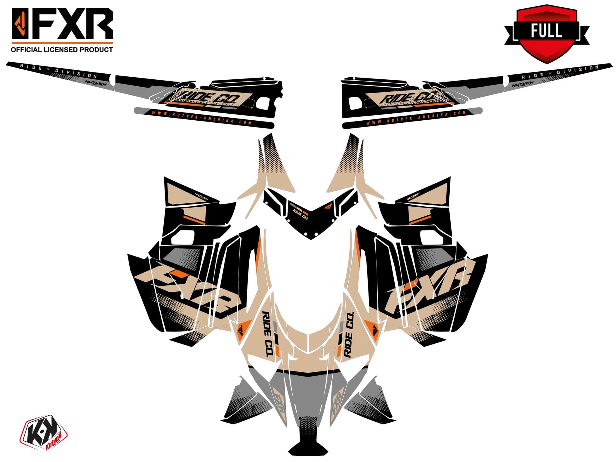 Snowmobile ARCTIC CAT CROSSFIRE SKAL Sand graphic kit | Arctic Cat | Kutvek - View 3