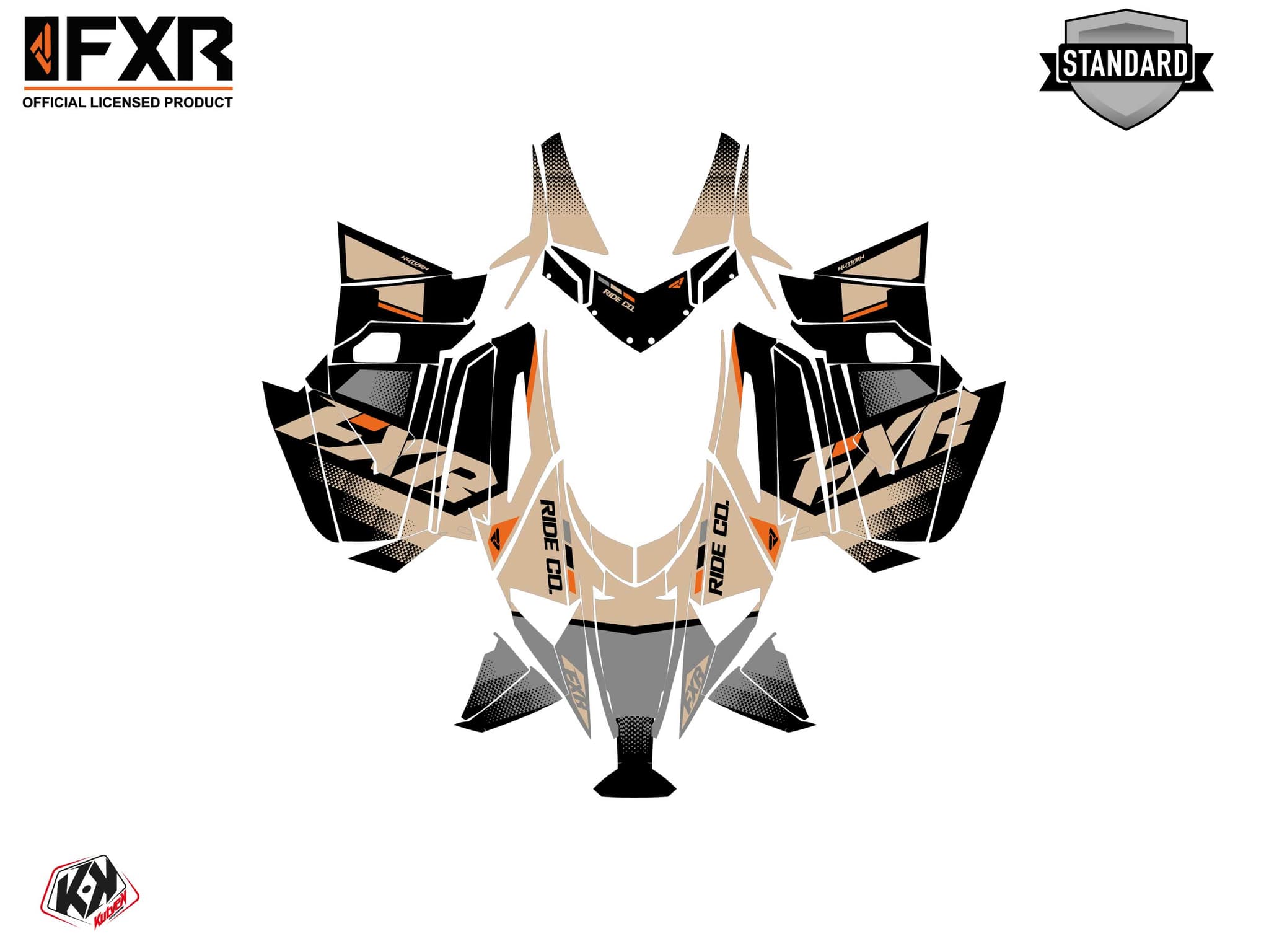 Snowmobile ARCTIC CAT CROSSFIRE SKAL Sand graphic kit | Arctic Cat | Kutvek - View 2
