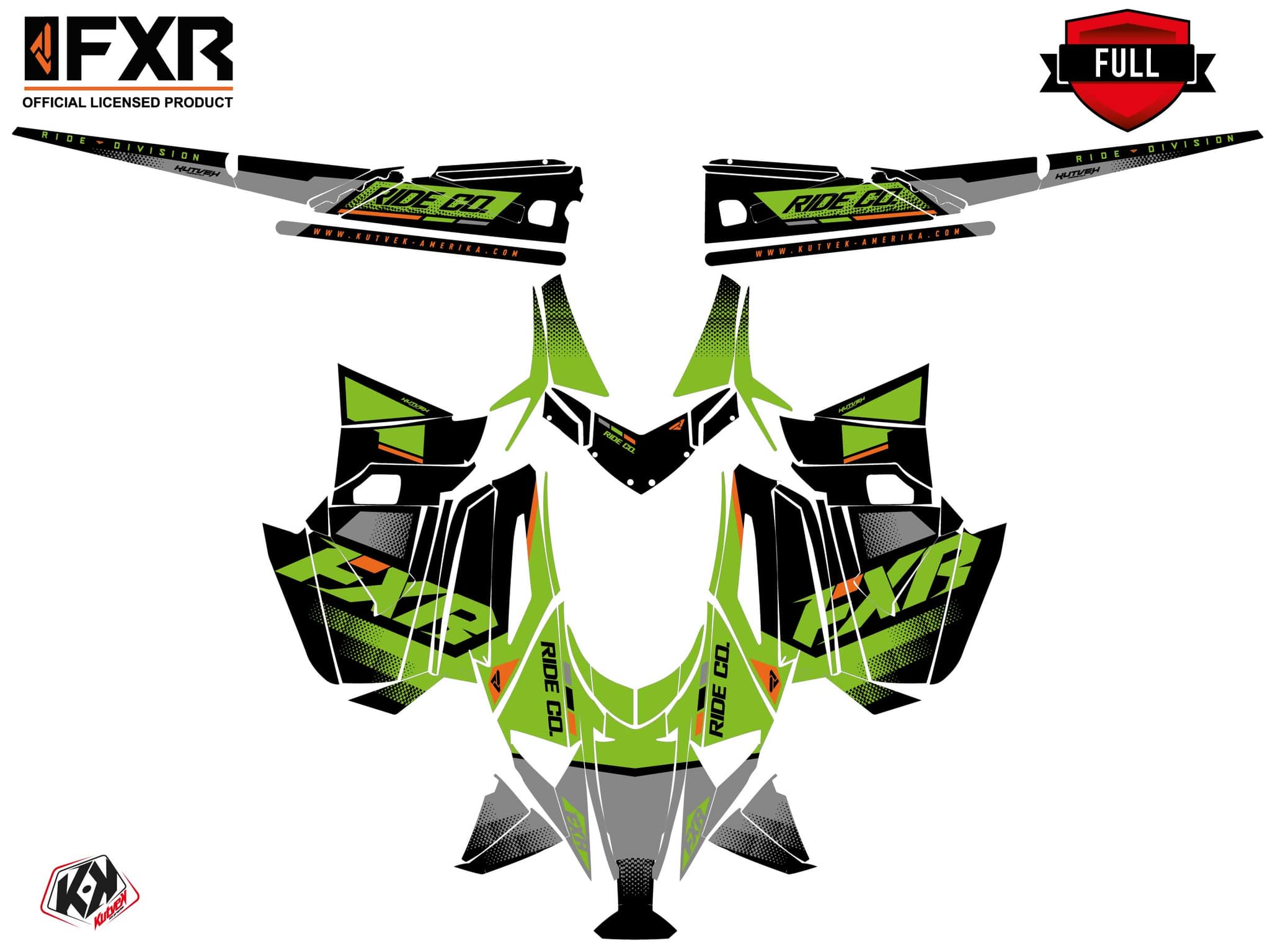 Kit graphique Motoneige ARCTIC CAT NORSEMAN X 8000 SKAL Vert | Arctic Cat | Kutvek - View 3