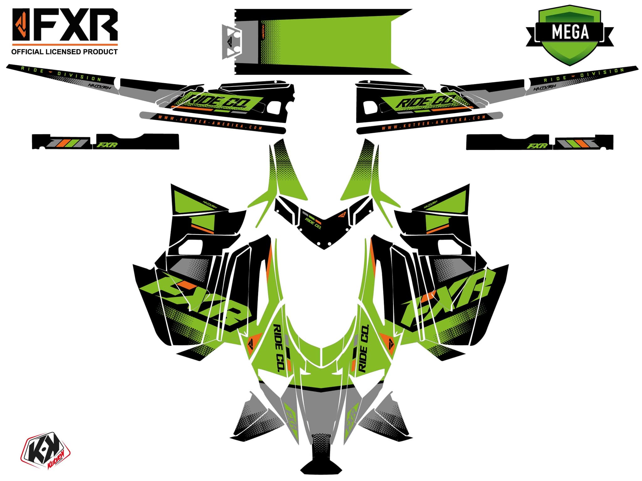 Kit graphique Motoneige ARCTIC CAT NORSEMAN X 8000 SKAL Vert | Arctic Cat | Kutvek - View 4