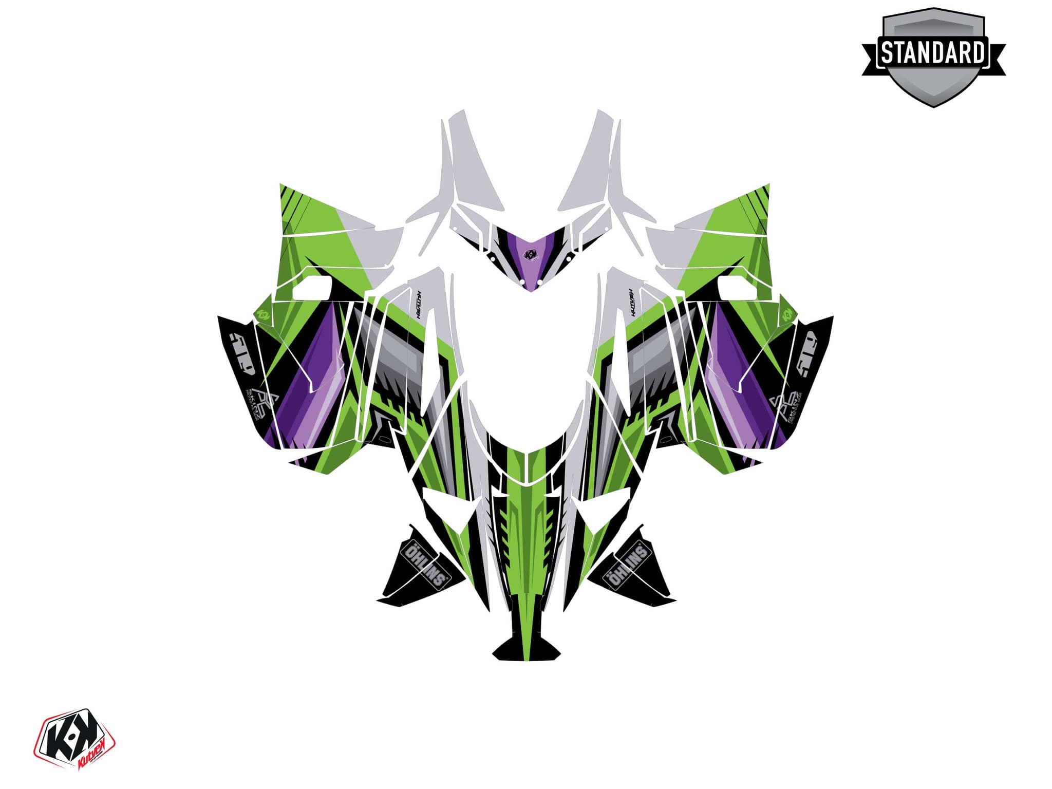 Kit graphique Motoneige ARCTIC CAT NORSEMAN X 8000 SQUADRON Mauve | Arctic Cat | Kutvek - View 2