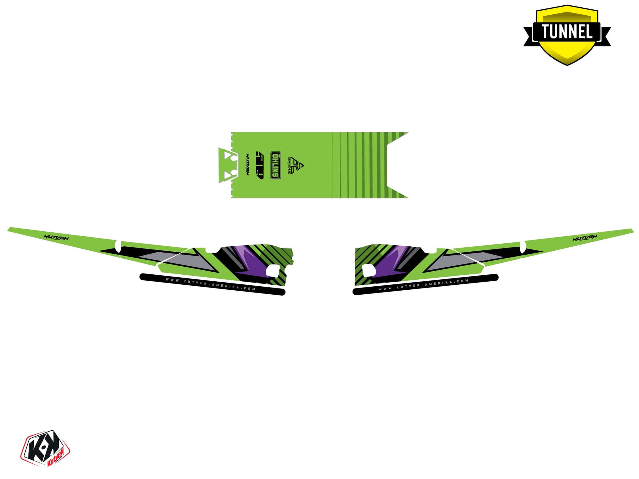 Kit graphique Motoneige ARCTIC CAT NORSEMAN X 8000 SQUADRON Mauve | Arctic Cat | Kutvek - View 5
