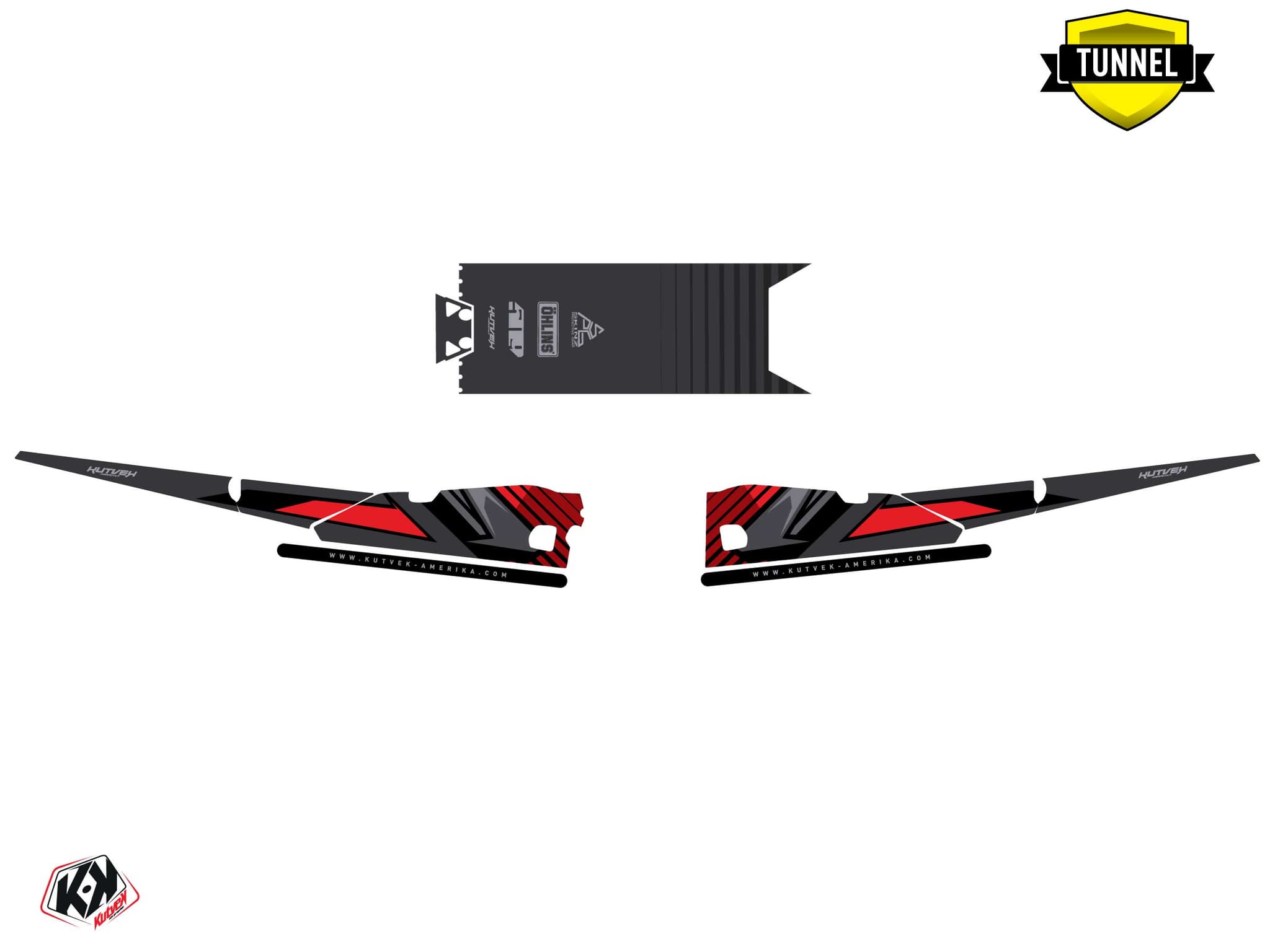 Kit graphique Motoneige ARCTIC CAT NORSEMAN X 8000 SQUADRON Rouge | Arctic Cat | Kutvek - View 5