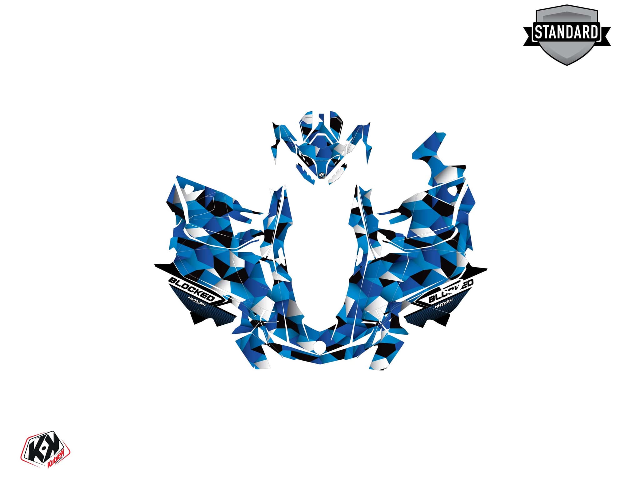 snowmobile skidoo backcountry sport blocked blue  graphic kit | Skidoo | Kutvek - View 2