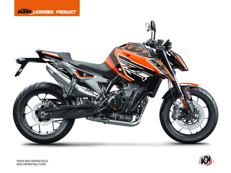 kit graphique moto ktm duke 790 crux orange  