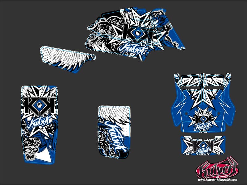 Kit graphique Quad Demon Yamaha Banshee Bleu | Yamaha | Kutvek - View 2