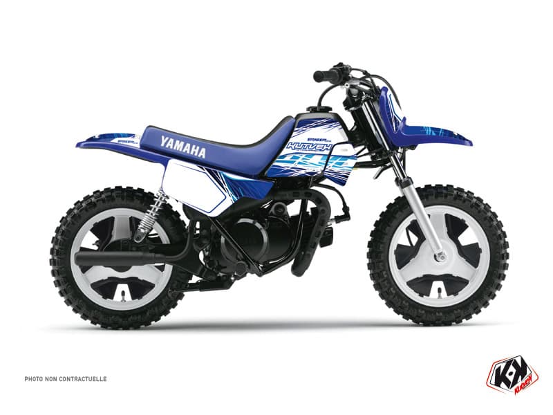 kit graphique motocross yamaha pw 50 eraser bleu  