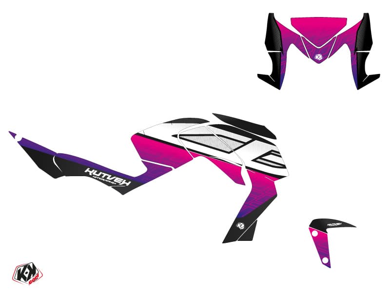 Kit graphique Moto Essential Honda CB 650 F Rose Noir | Honda | Kutvek - View 2