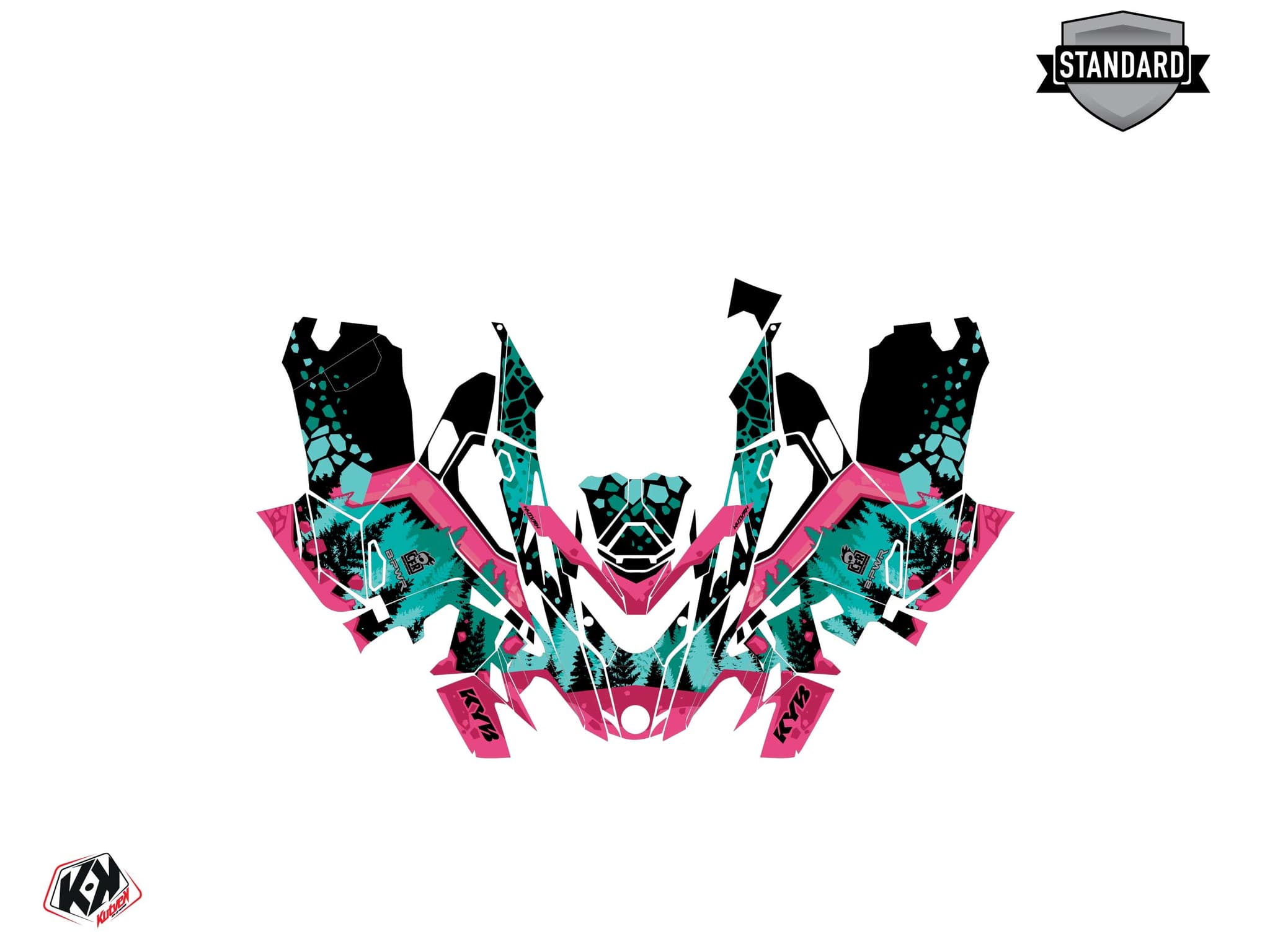 Kit graphique Motoneige LYNX SHREDDER DS GARNET Rose | Lynx | Kutvek - View 2