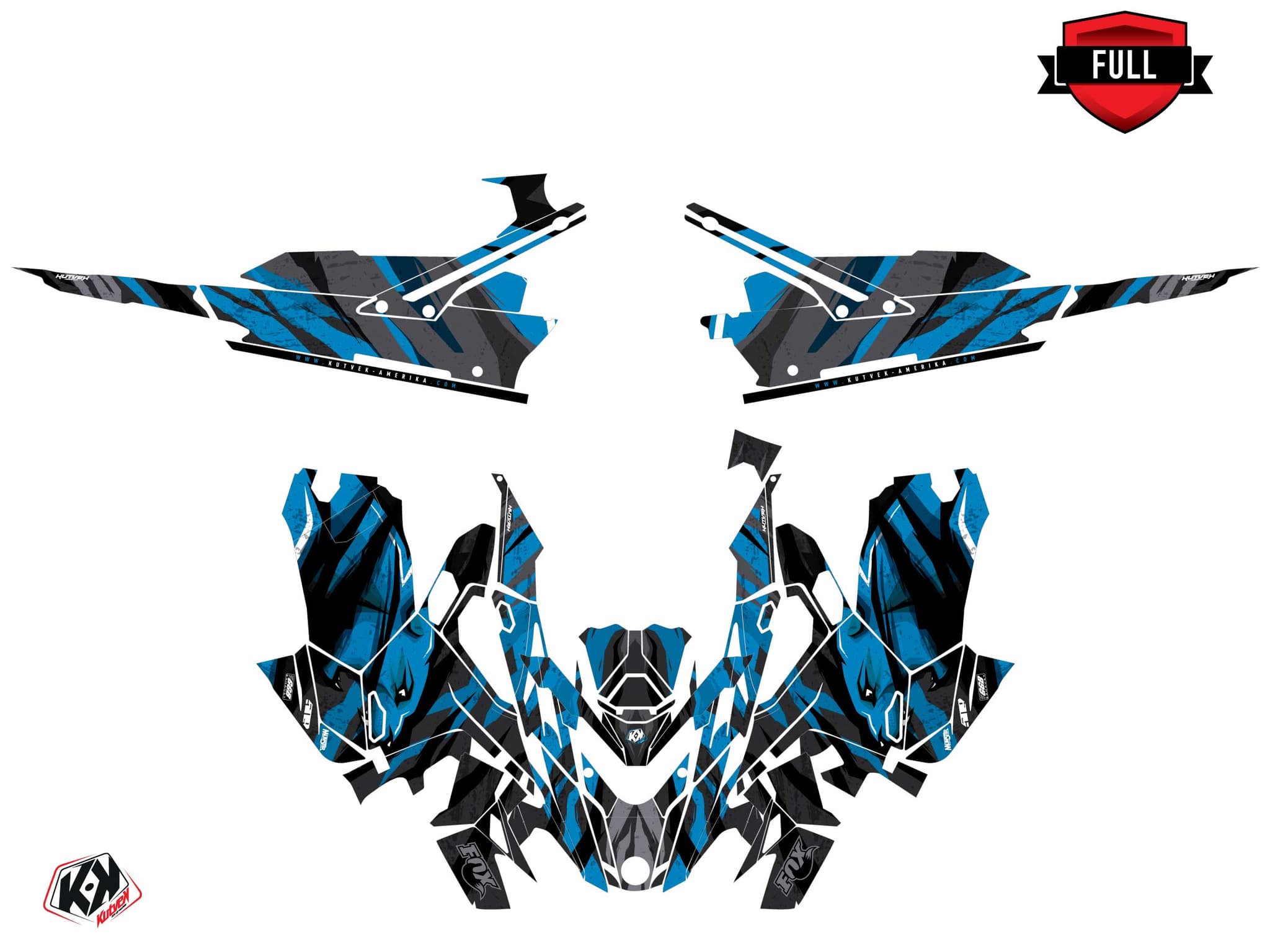 Snowmobile LYNX SHREDDER DS INSTINCT Blue graphic kit | Lynx | Kutvek - View 3