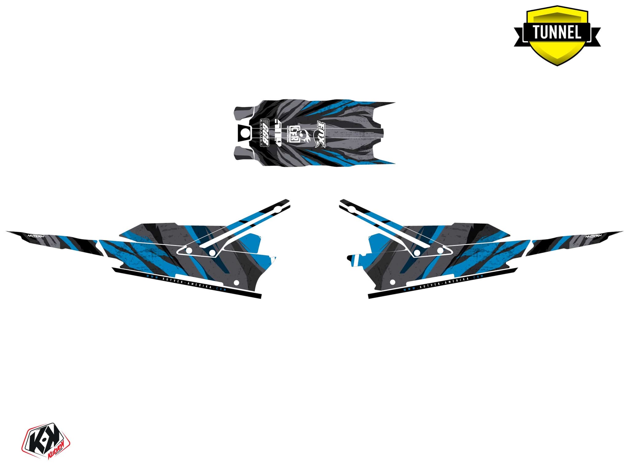 Snowmobile LYNX SHREDDER DS INSTINCT Blue graphic kit | Lynx | Kutvek - View 5