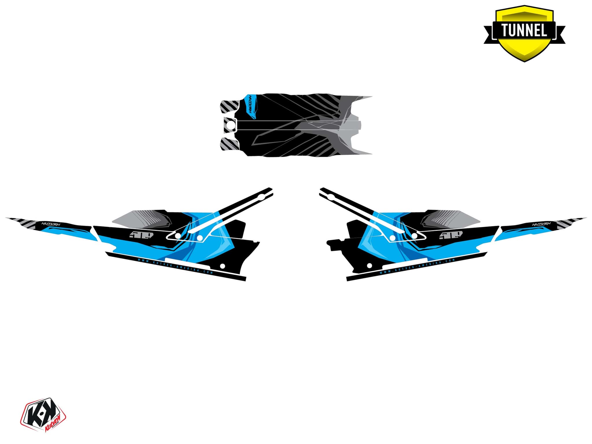 Lynx Boondocker DS Kliff Blue Snowmobile Graphic Kit | Lynx | Kutvek - View 5