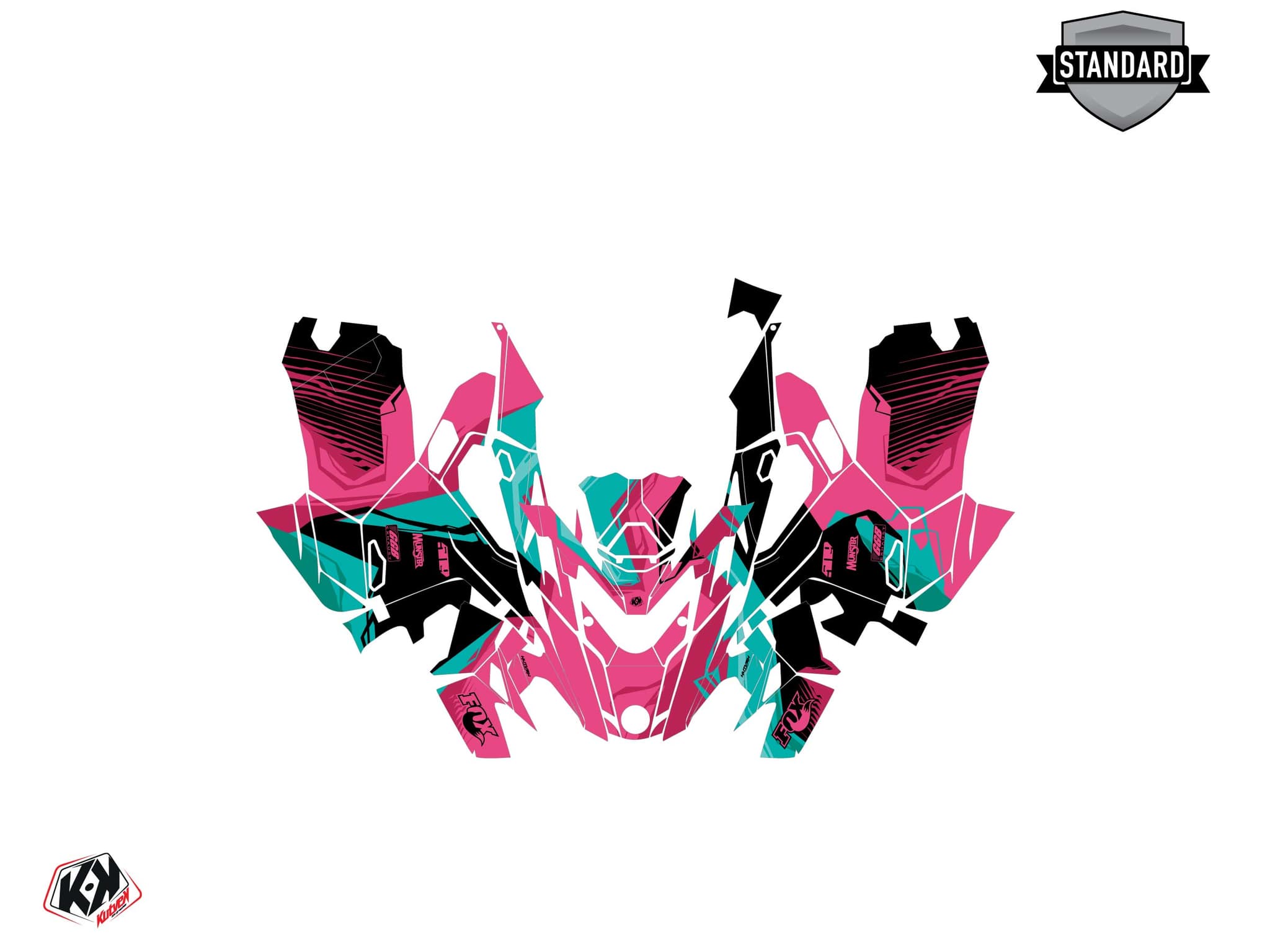 Lynx Boondocker DS Kliff Pink Snowmobile Graphic Kit | Lynx | Kutvek - View 2