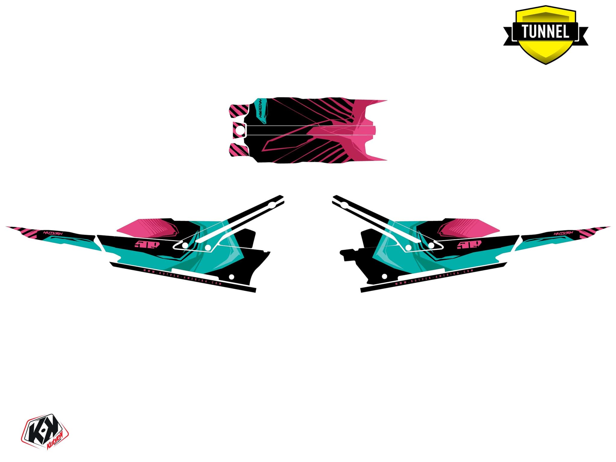 Lynx Boondocker DS Kliff Pink Snowmobile Graphic Kit | Lynx | Kutvek - View 5
