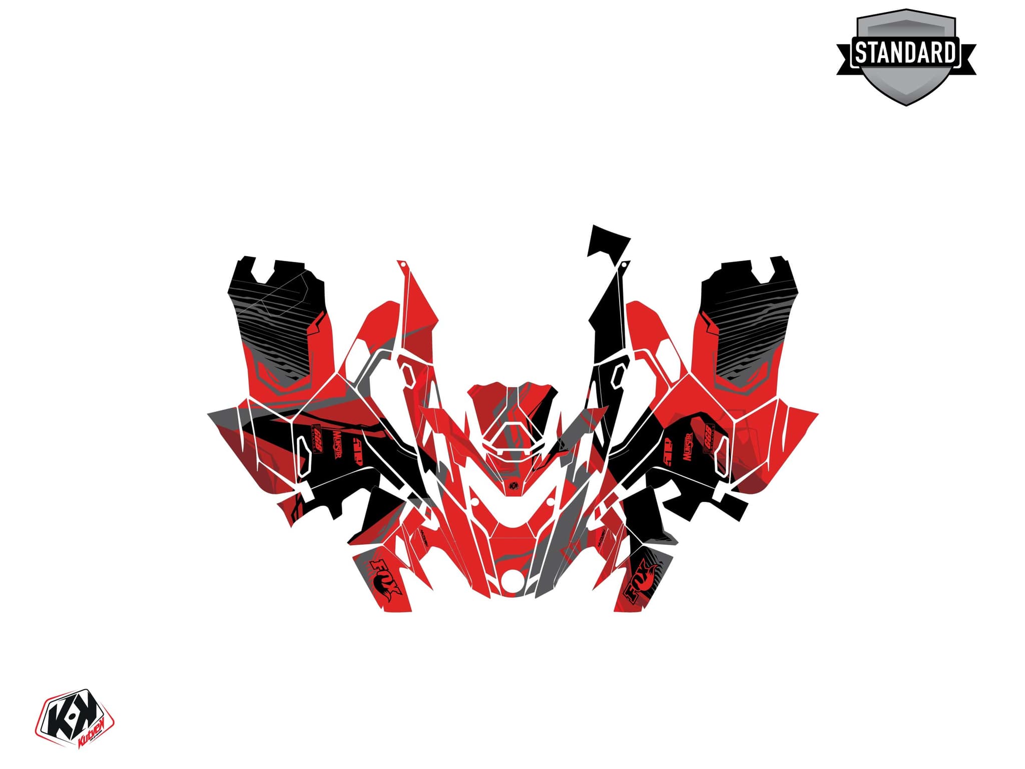 Lynx Boondocker DS Kliff Red Snowmobile Graphic Kit | Lynx | Kutvek - View 2