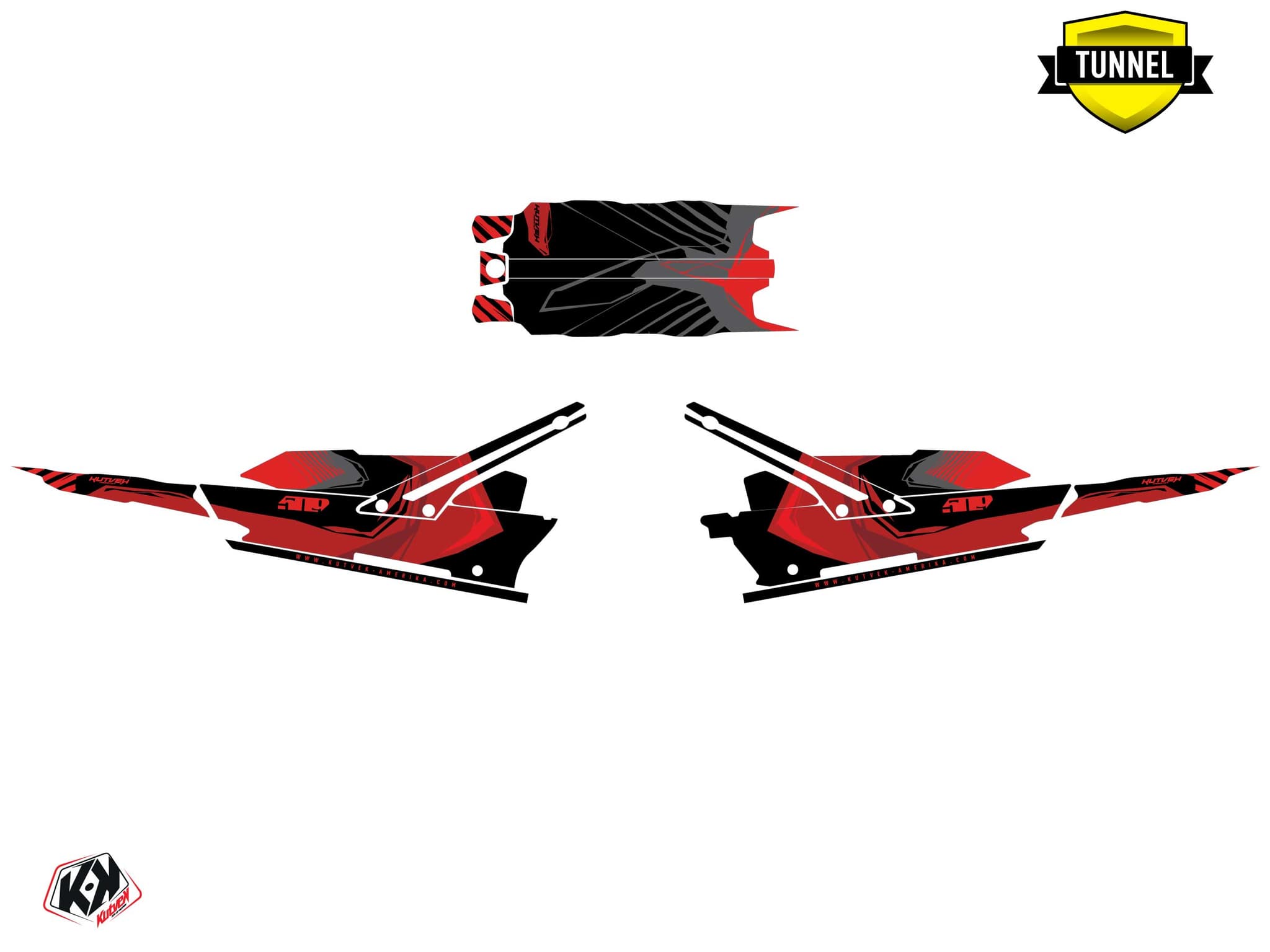 Lynx Boondocker DS Kliff Red Snowmobile Graphic Kit | Lynx | Kutvek - View 5
