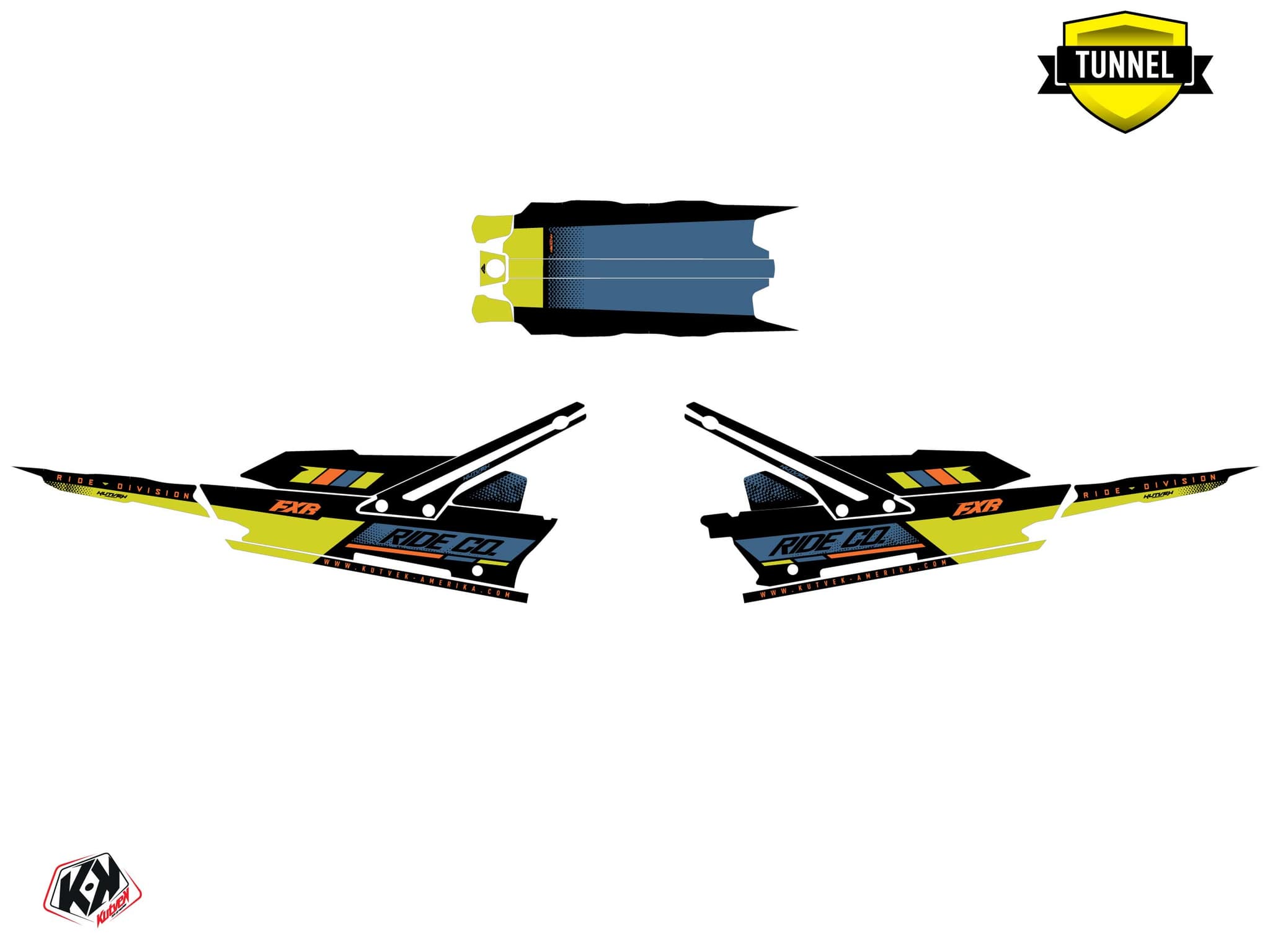 Graphic Kit Lynx Boondocker DS Skal Snowmobile Blue-Yellow | Lynx | Kutvek - View 5
