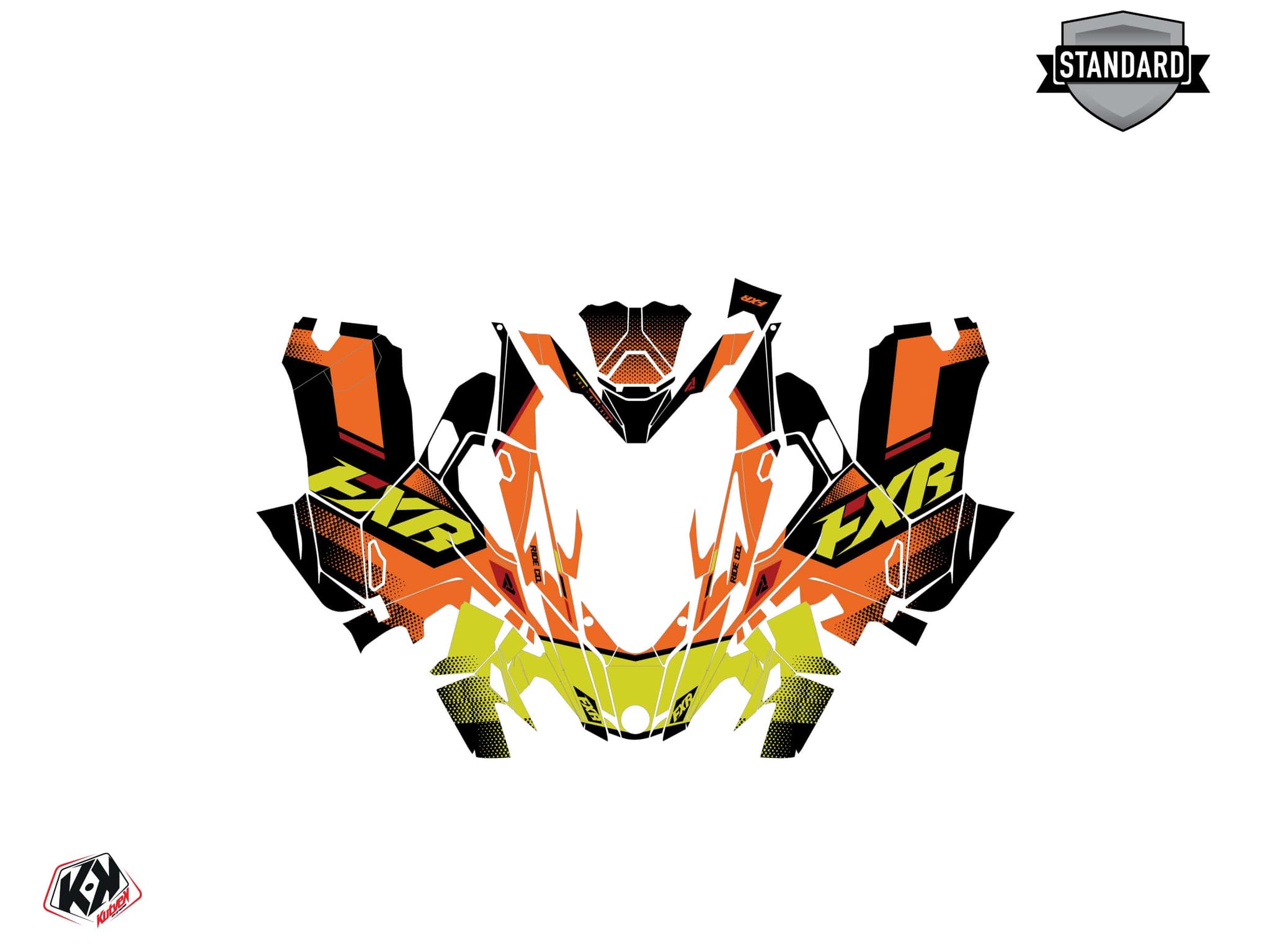 Graphic Kit Lynx Boondocker DS Skal Snowmobile Orange-Yellow | Lynx | Kutvek - View 2