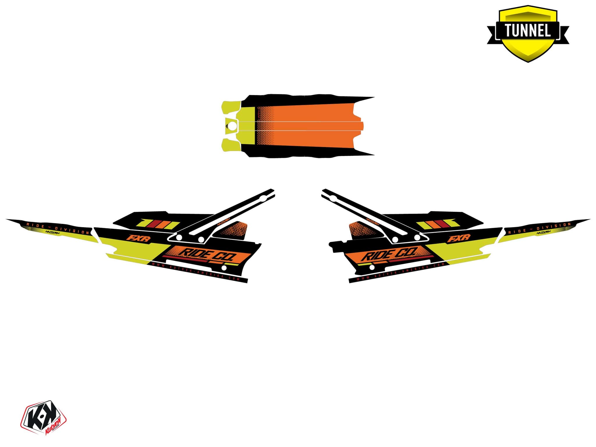 Graphic Kit Lynx Boondocker DS Skal Snowmobile Orange-Yellow | Lynx | Kutvek - View 5