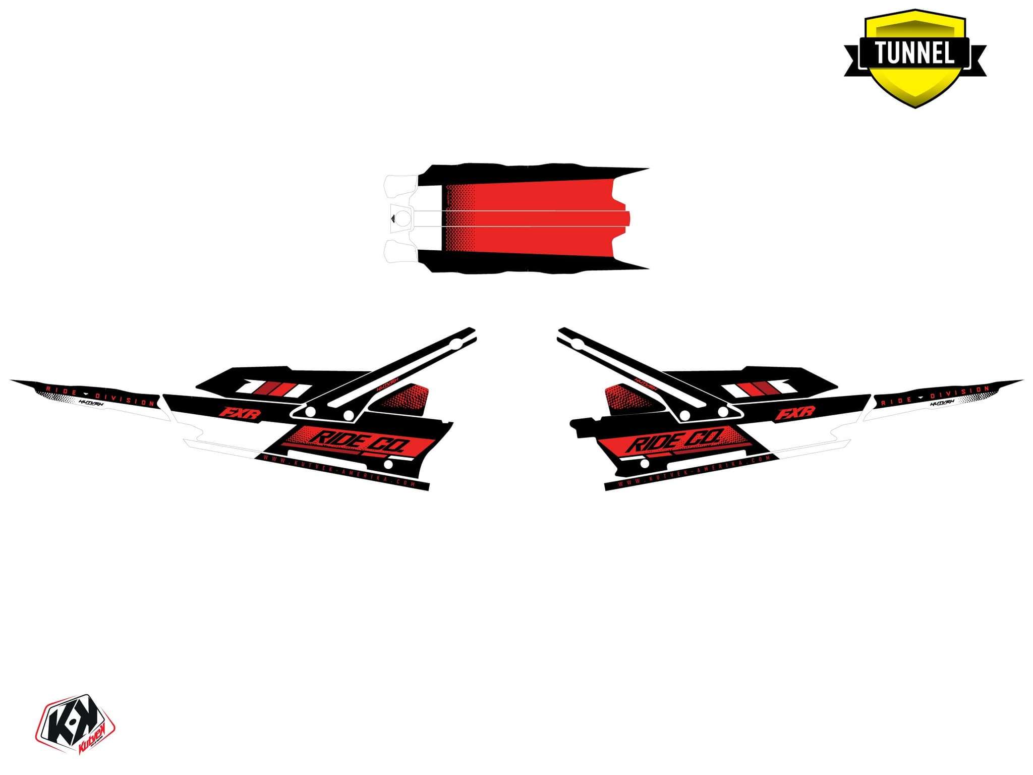 Graphic Kit Lynx Boondocker DS Skal Snowmobile Red-White | Lynx | Kutvek - View 5